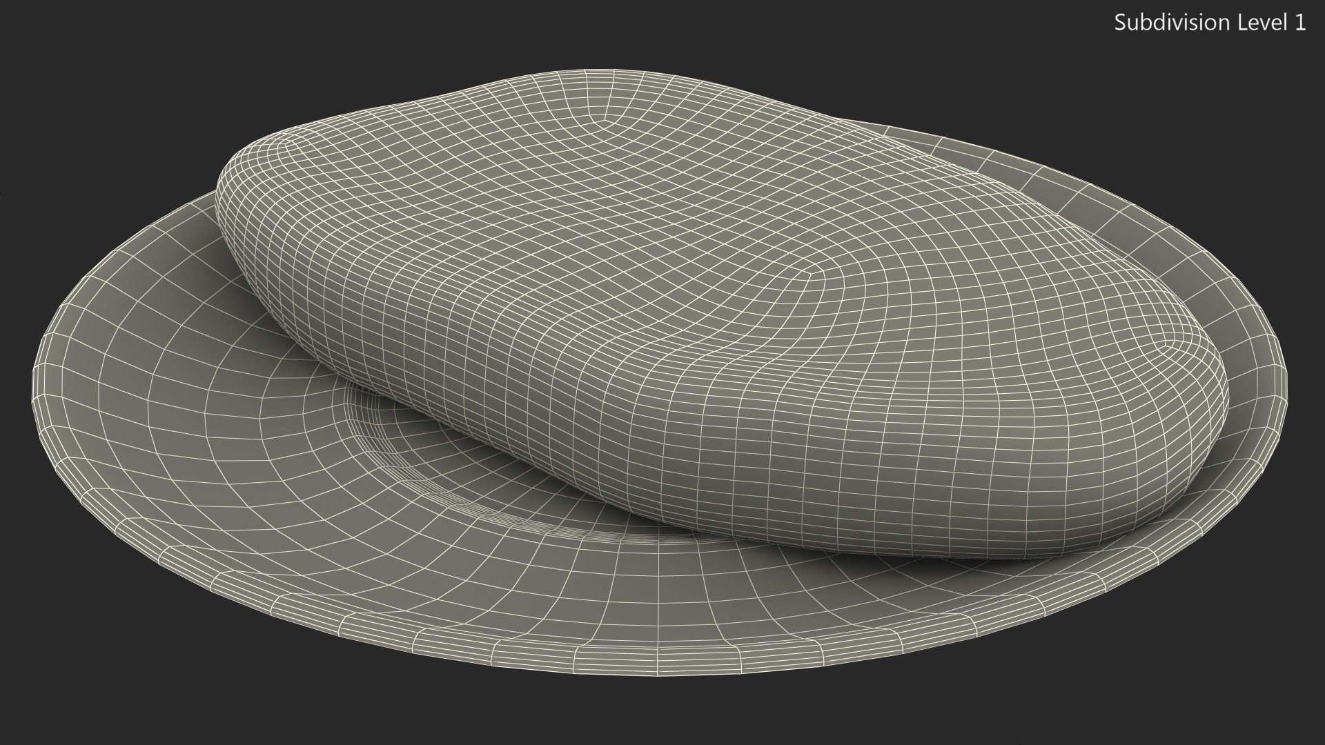 3D Meat Slice Fresh on Plates