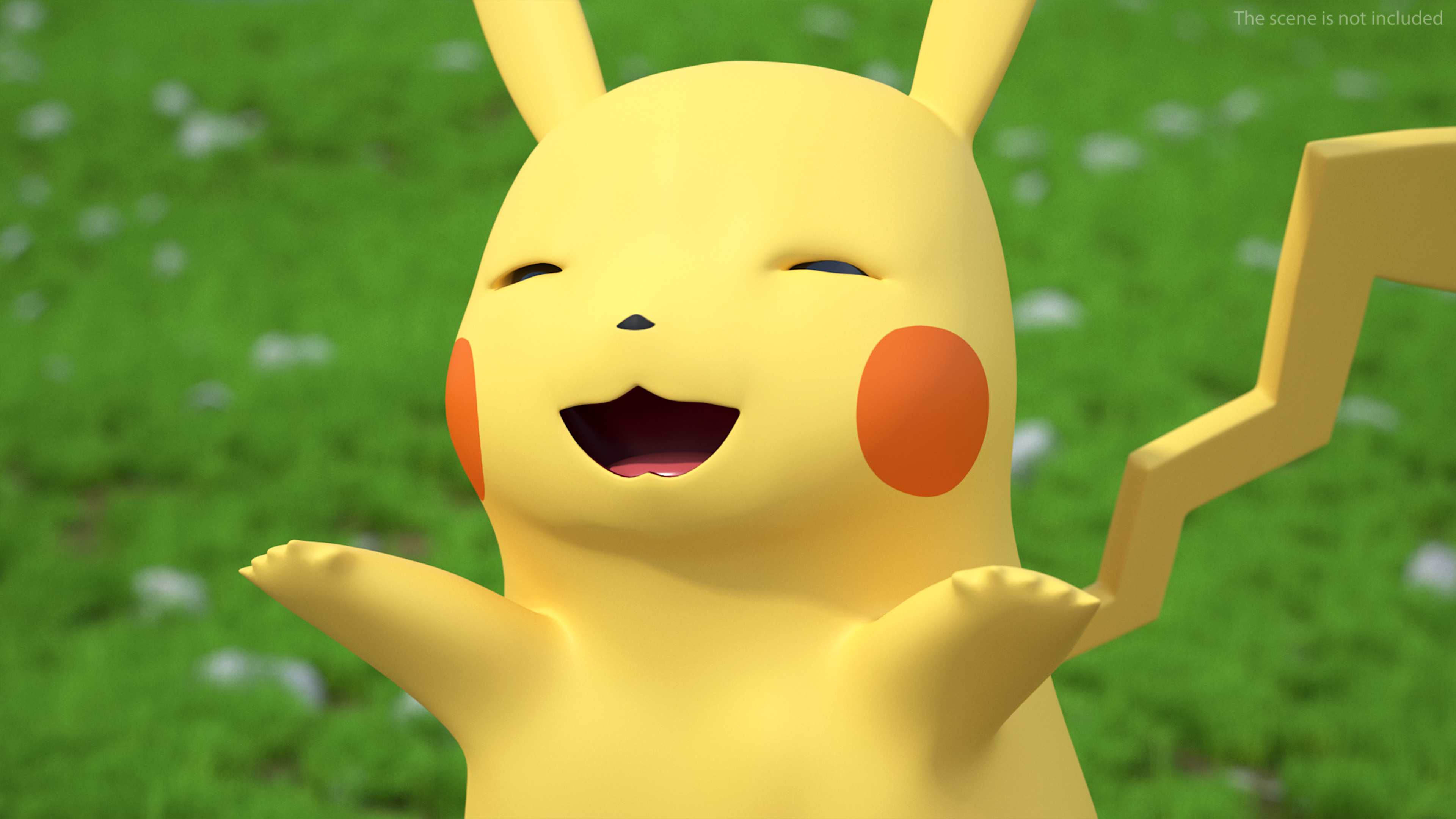 3D Pikachu Happy Pose model