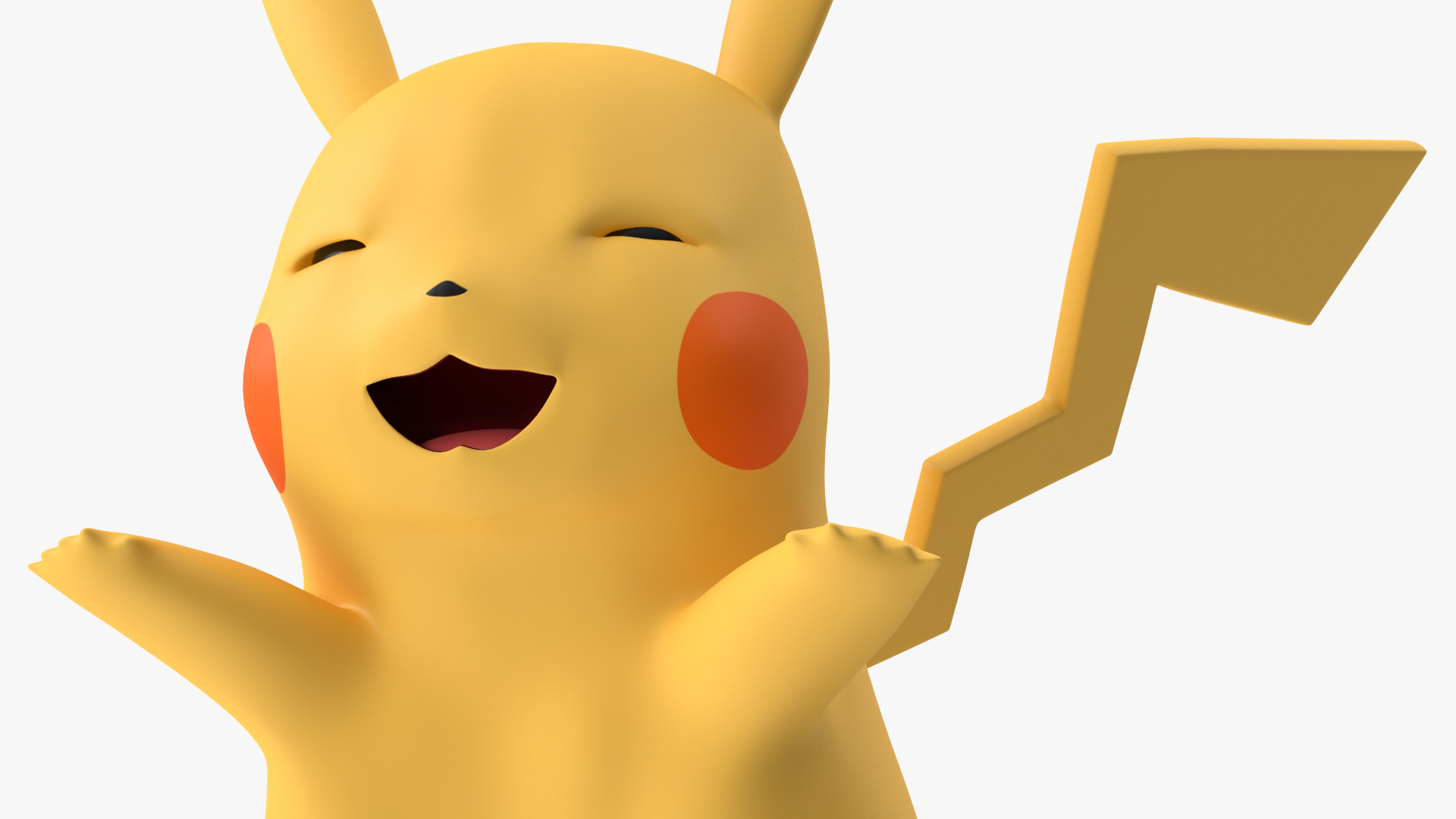 3D Pikachu Happy Pose model