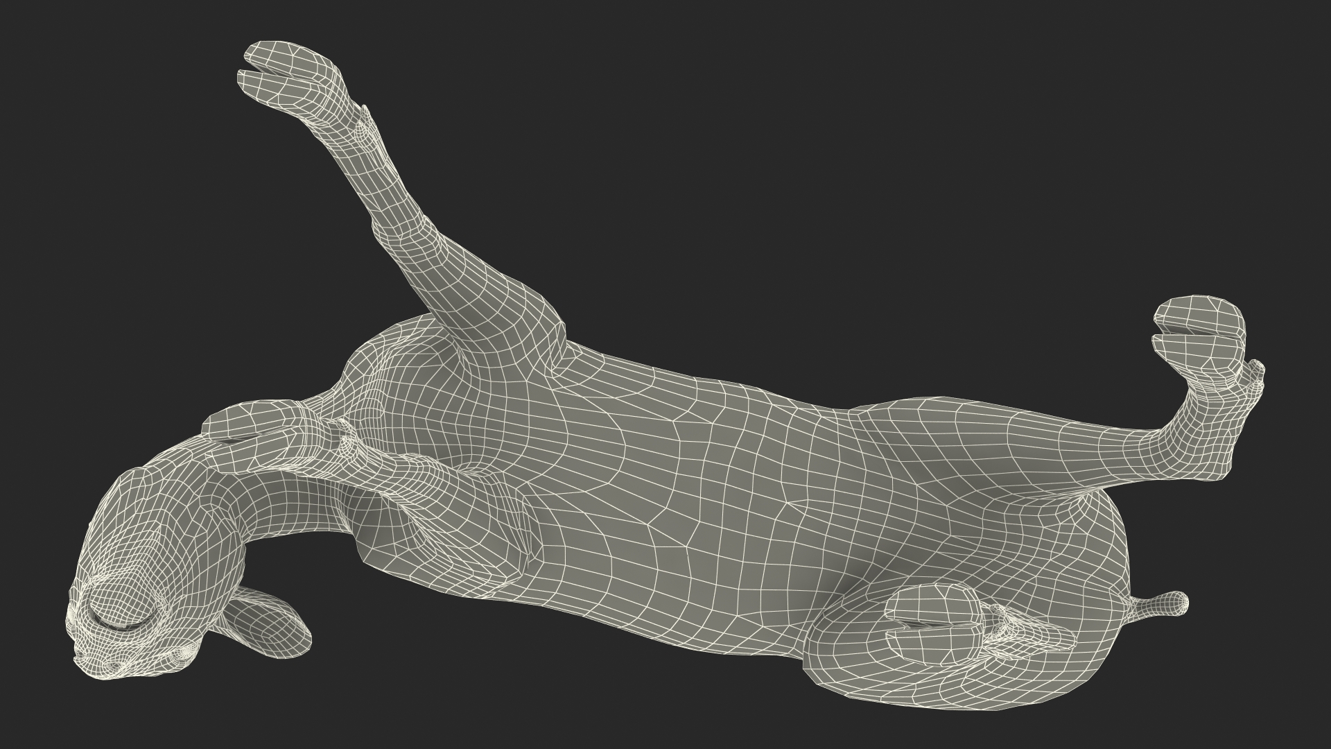 3D Saola Eating Pose Fur