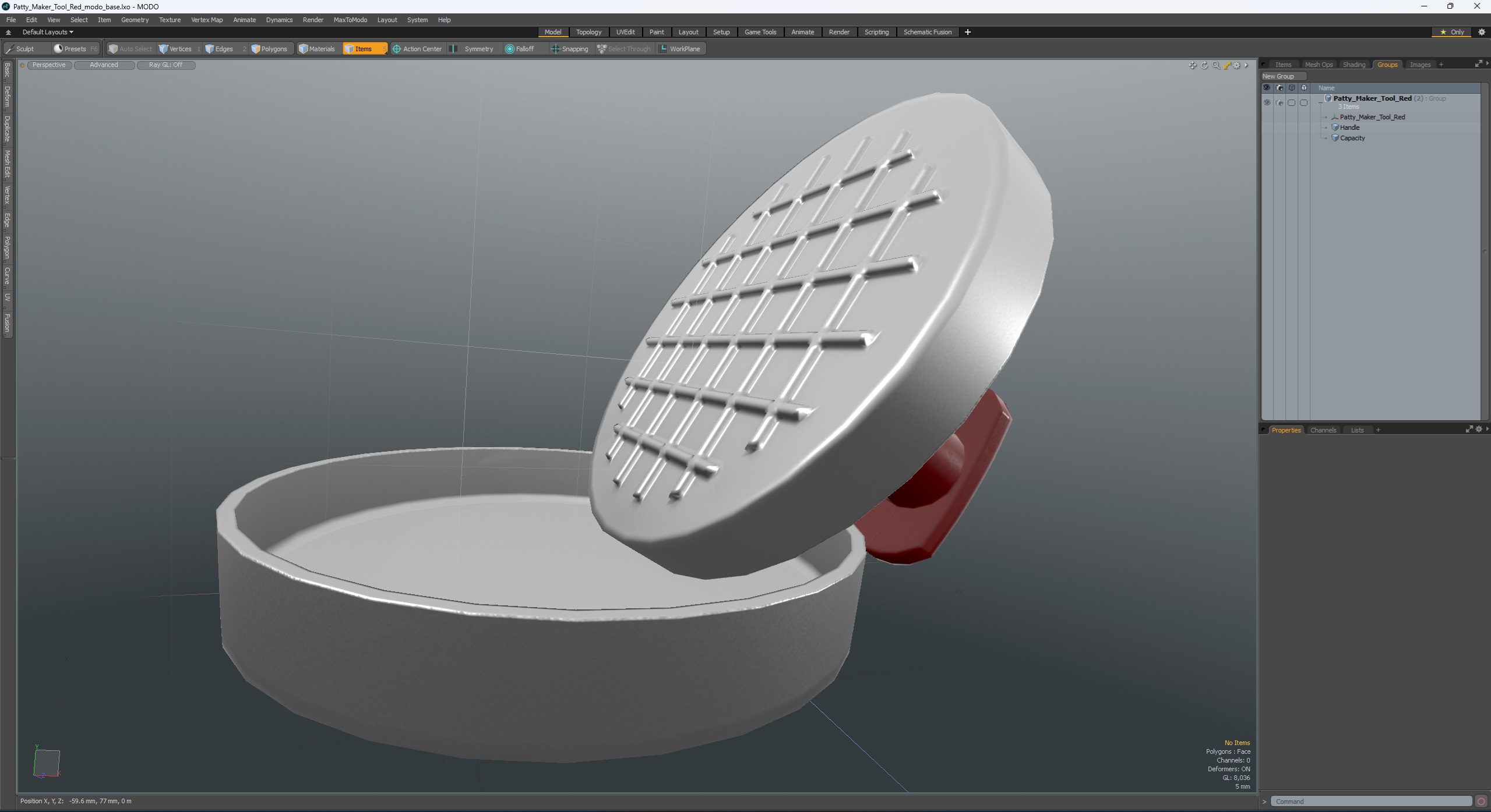 3D model Patty Maker Tool Red