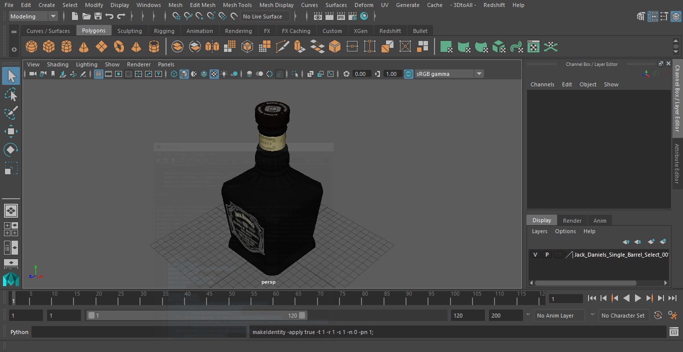 3D Jack Daniels Single Barrel Select model