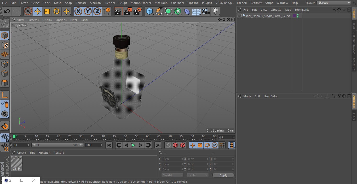 3D Jack Daniels Single Barrel Select model