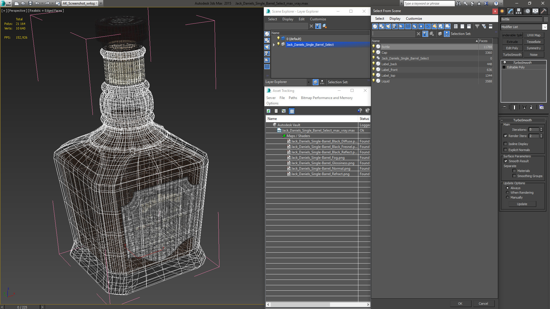 3D Jack Daniels Single Barrel Select model