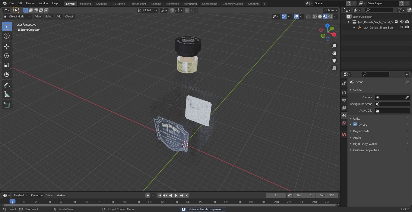 3D Jack Daniels Single Barrel Select model