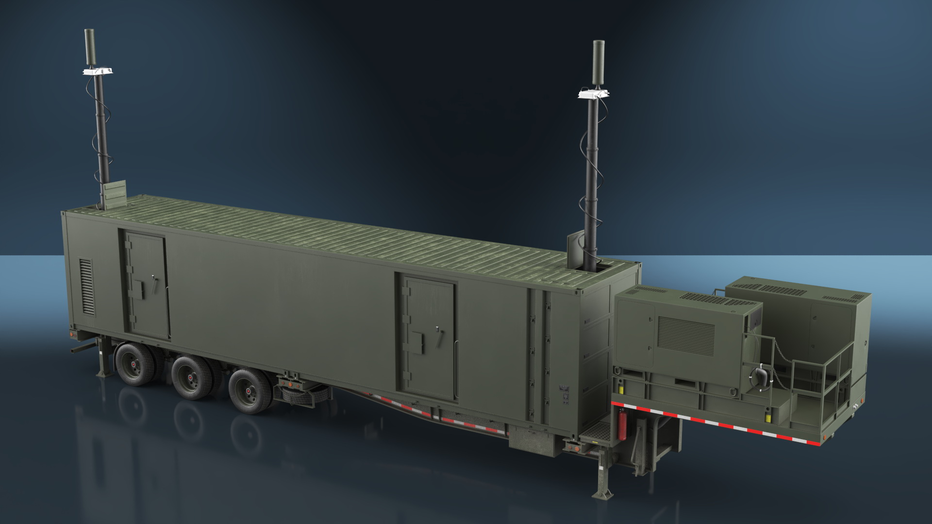 3D US Army Typhon Battery Operation Center Rigged