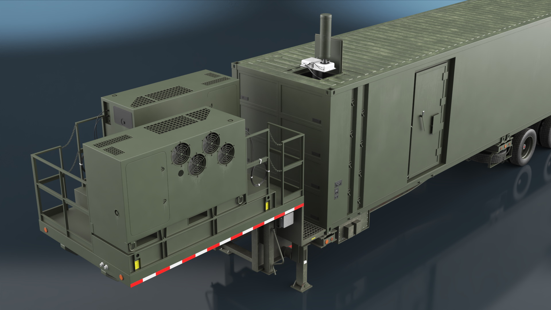 3D US Army Typhon Battery Operation Center Rigged