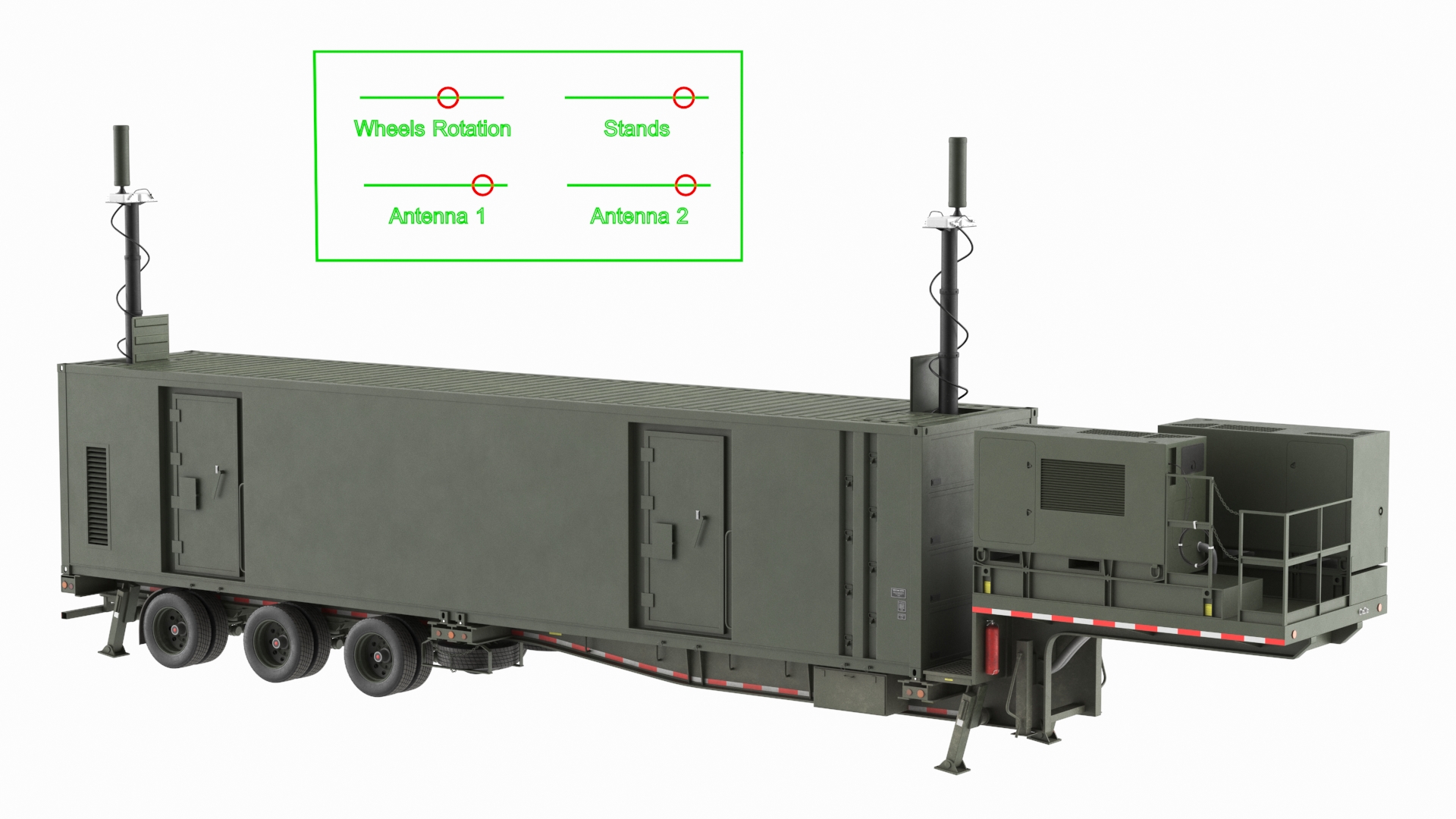 3D US Army Typhon Battery Operation Center Rigged
