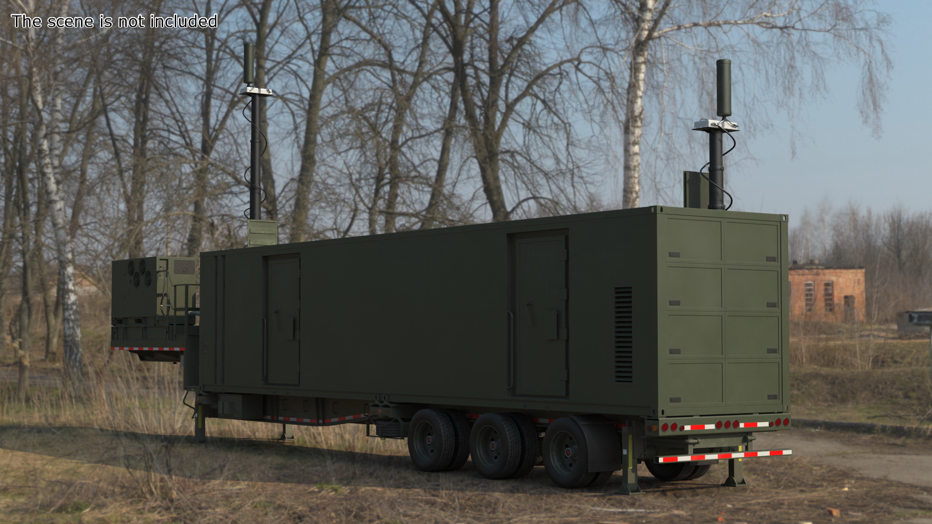 3D US Army Typhon Battery Operation Center Rigged