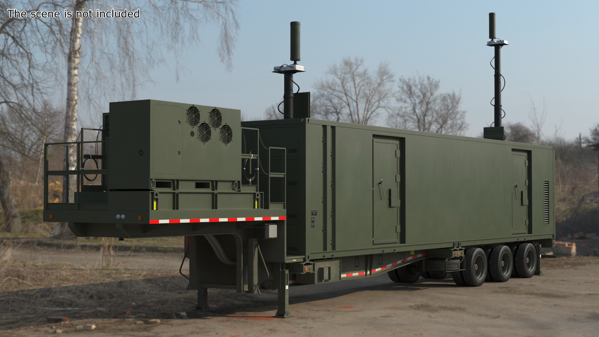 3D US Army Typhon Battery Operation Center Rigged
