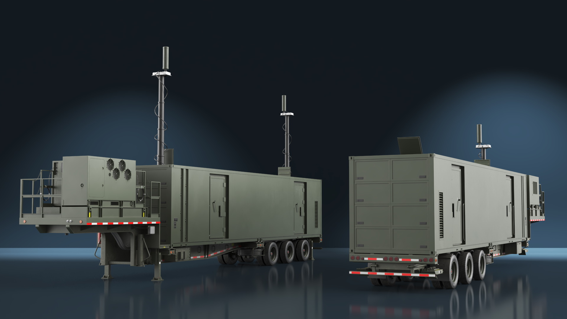 3D US Army Typhon Battery Operation Center Rigged