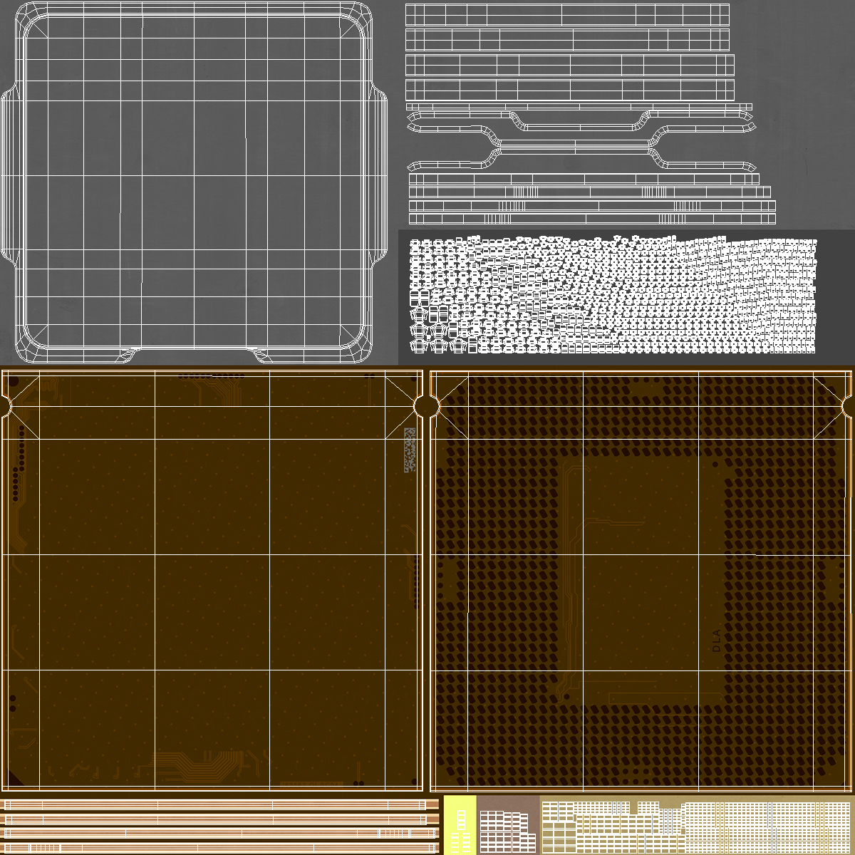 3D Central Processing Unit model