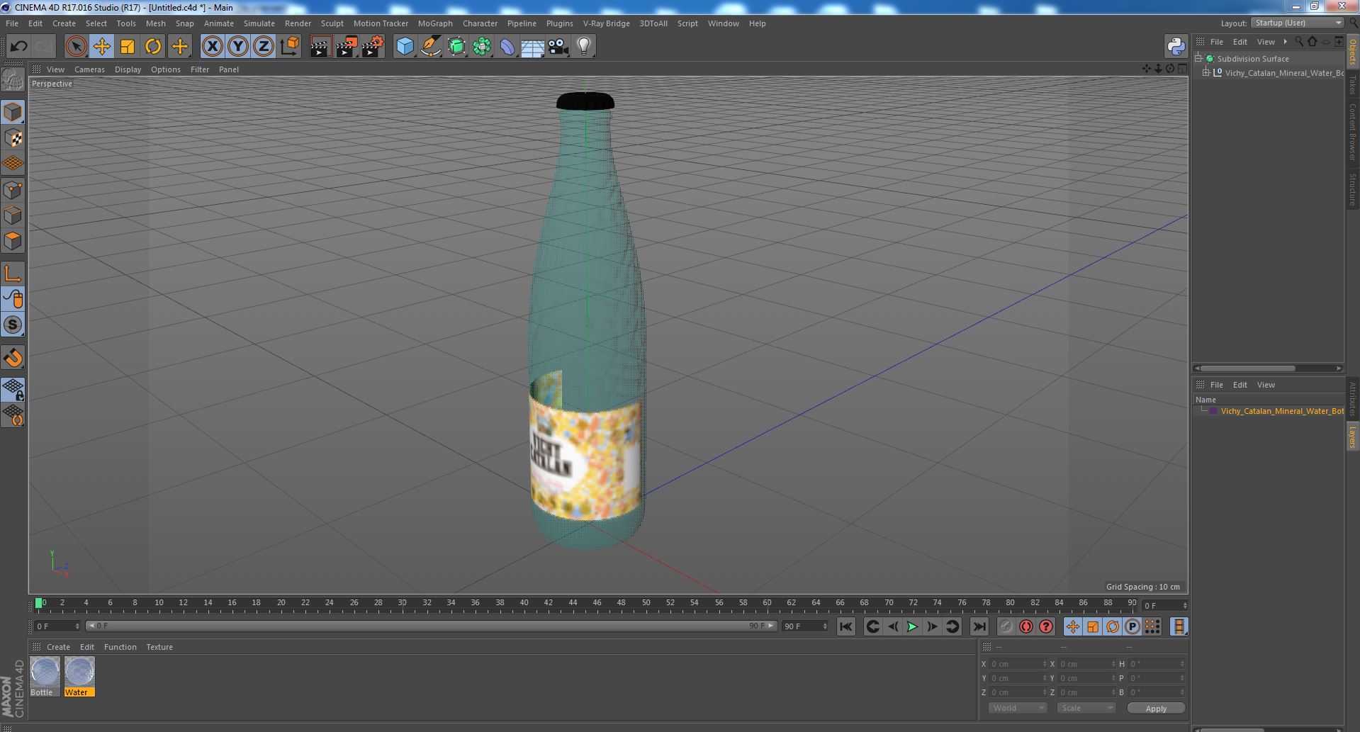 Vichy Catalan Mineral Water Bottle 3D model