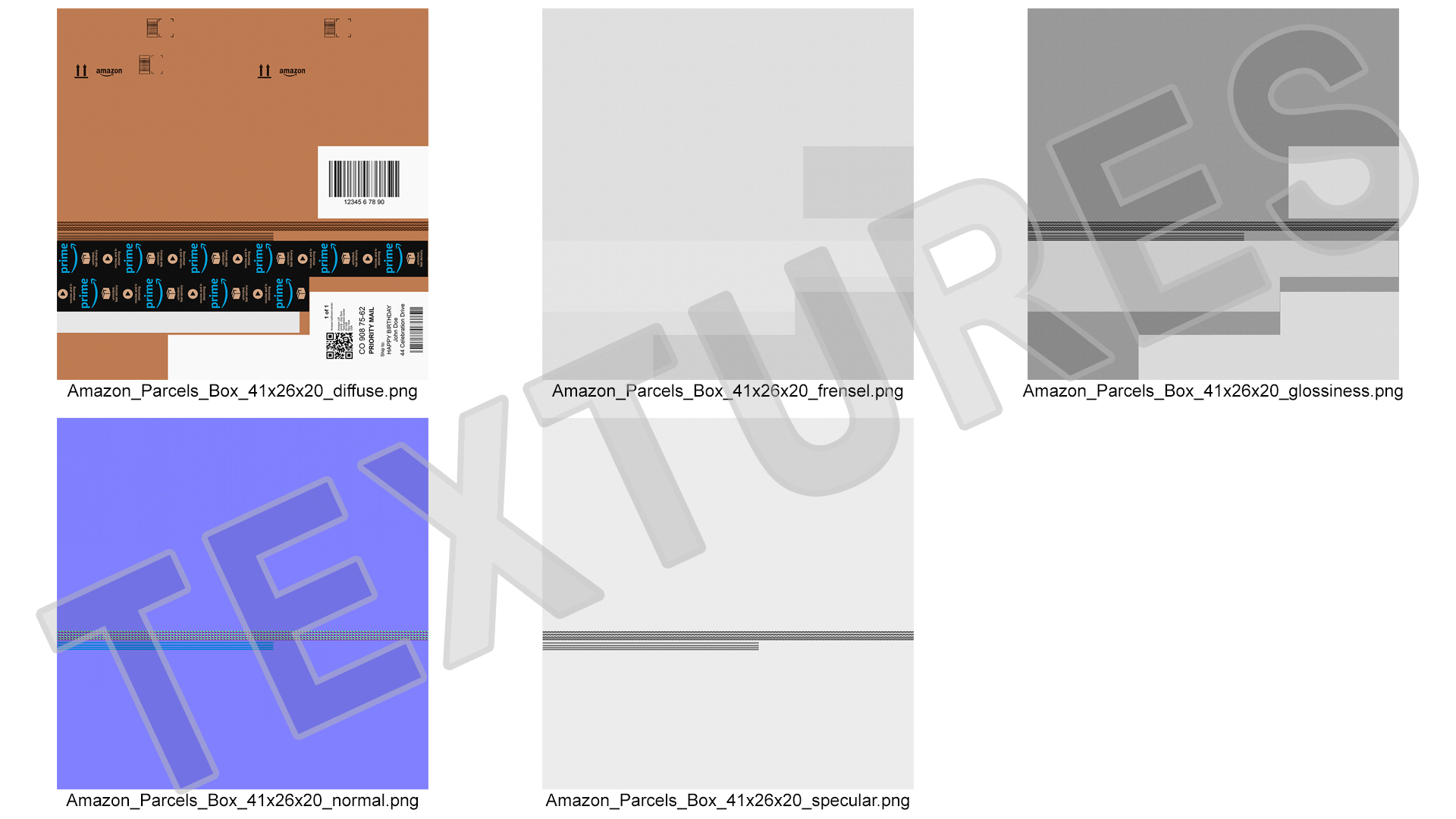Amazon Parcels Box 41x26x20 3D