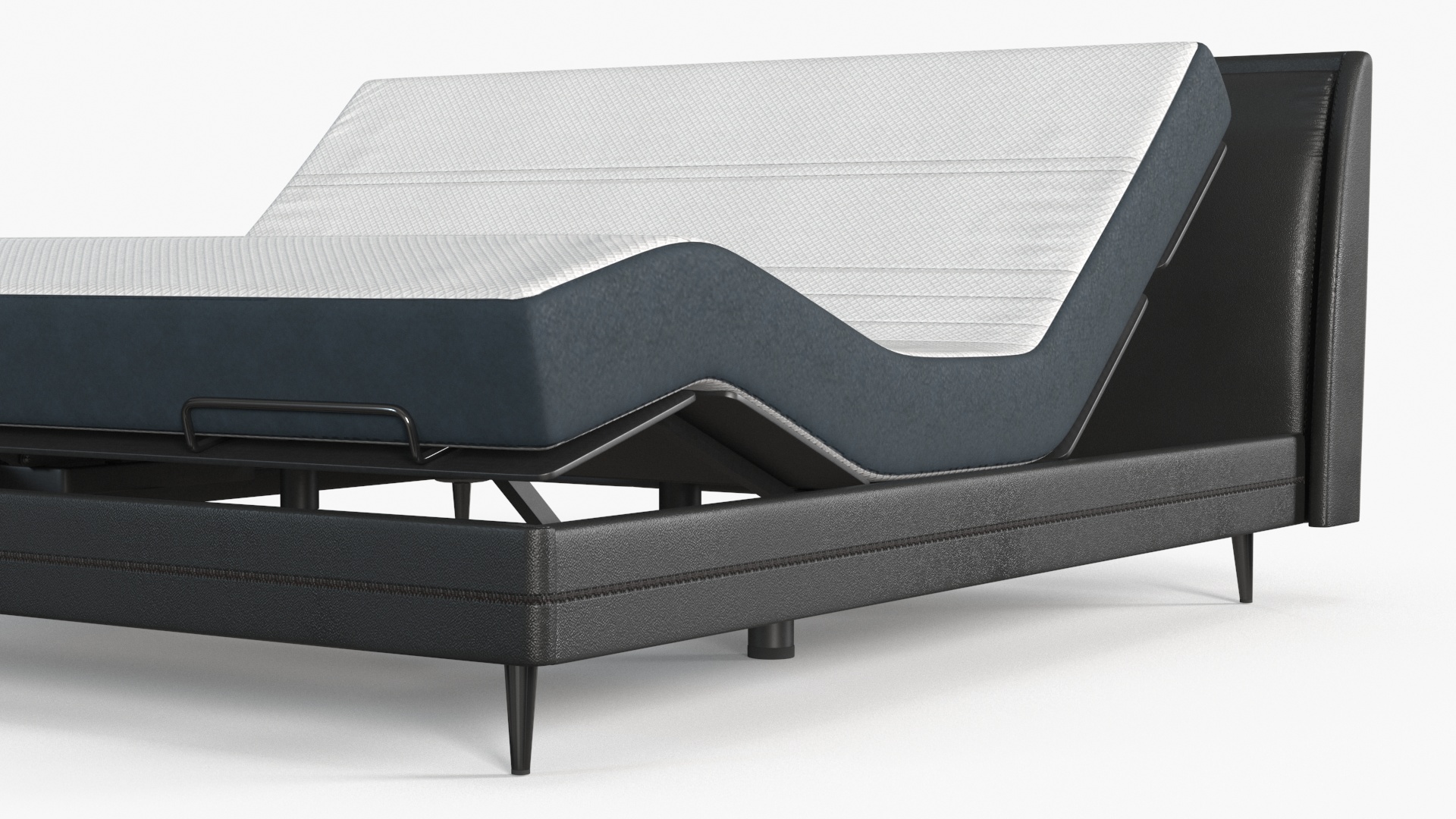 3D Smart Electric Bed Black Rigged