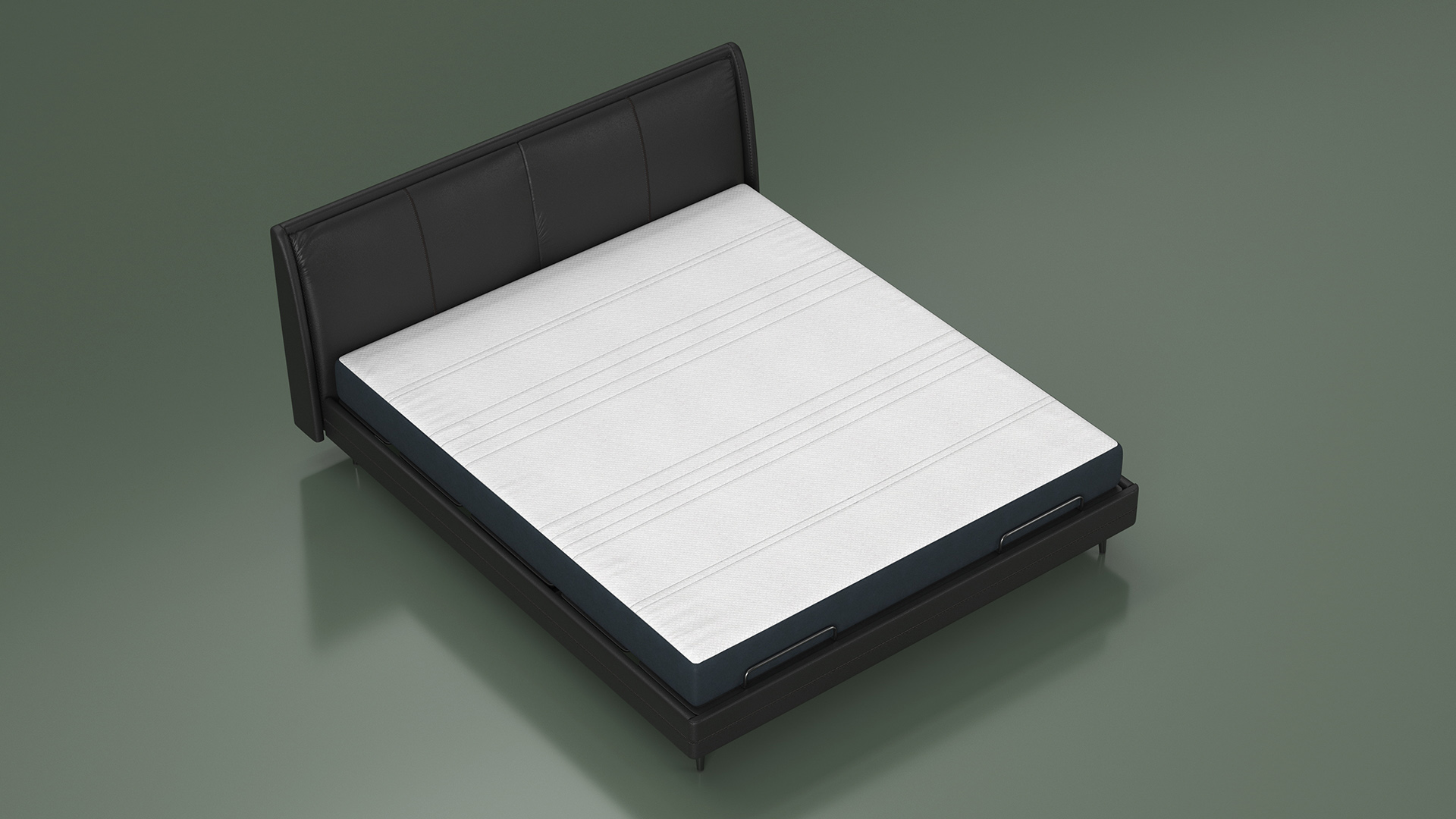 3D Smart Electric Bed Black Rigged