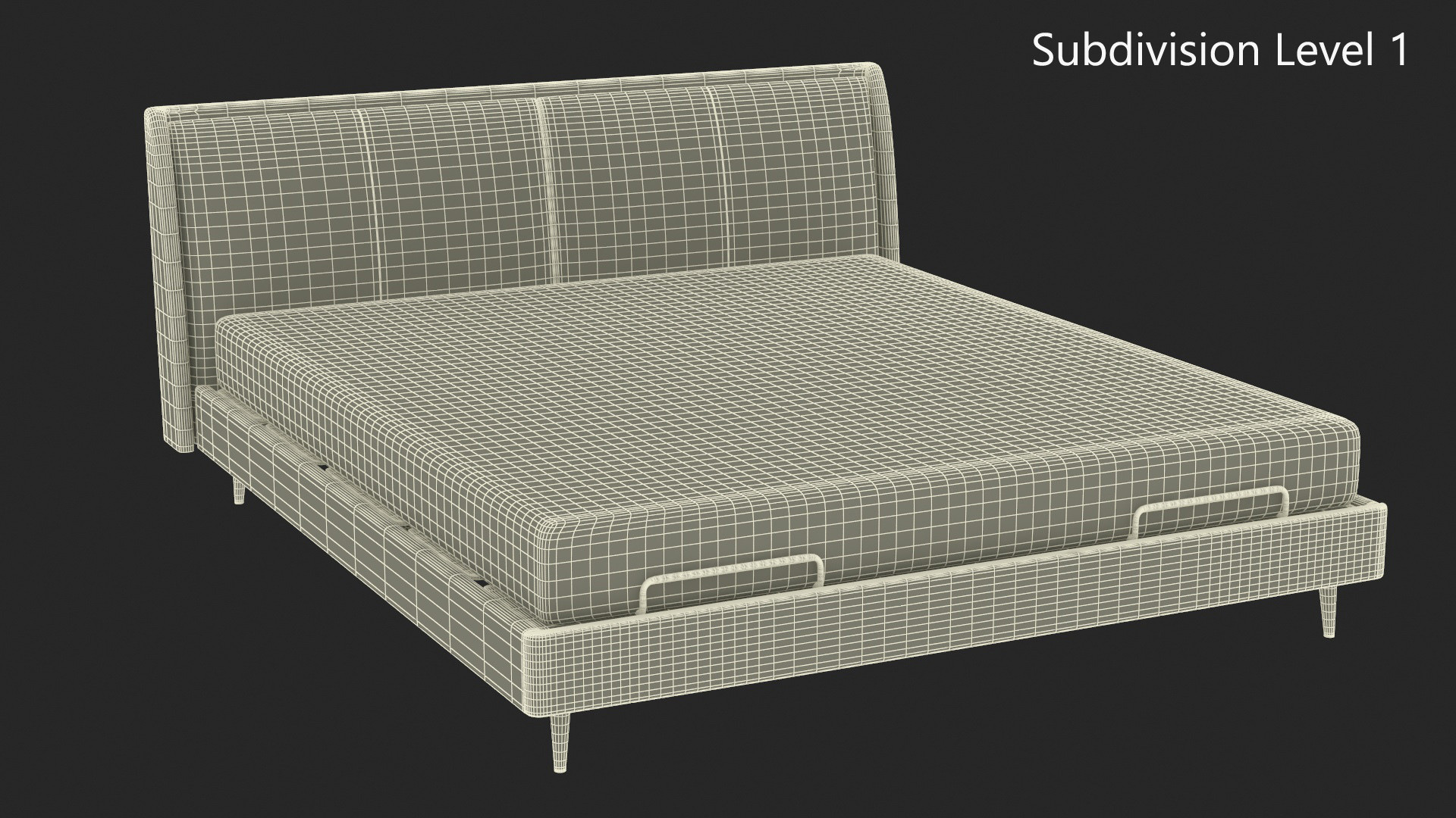 3D Smart Electric Bed Black Rigged