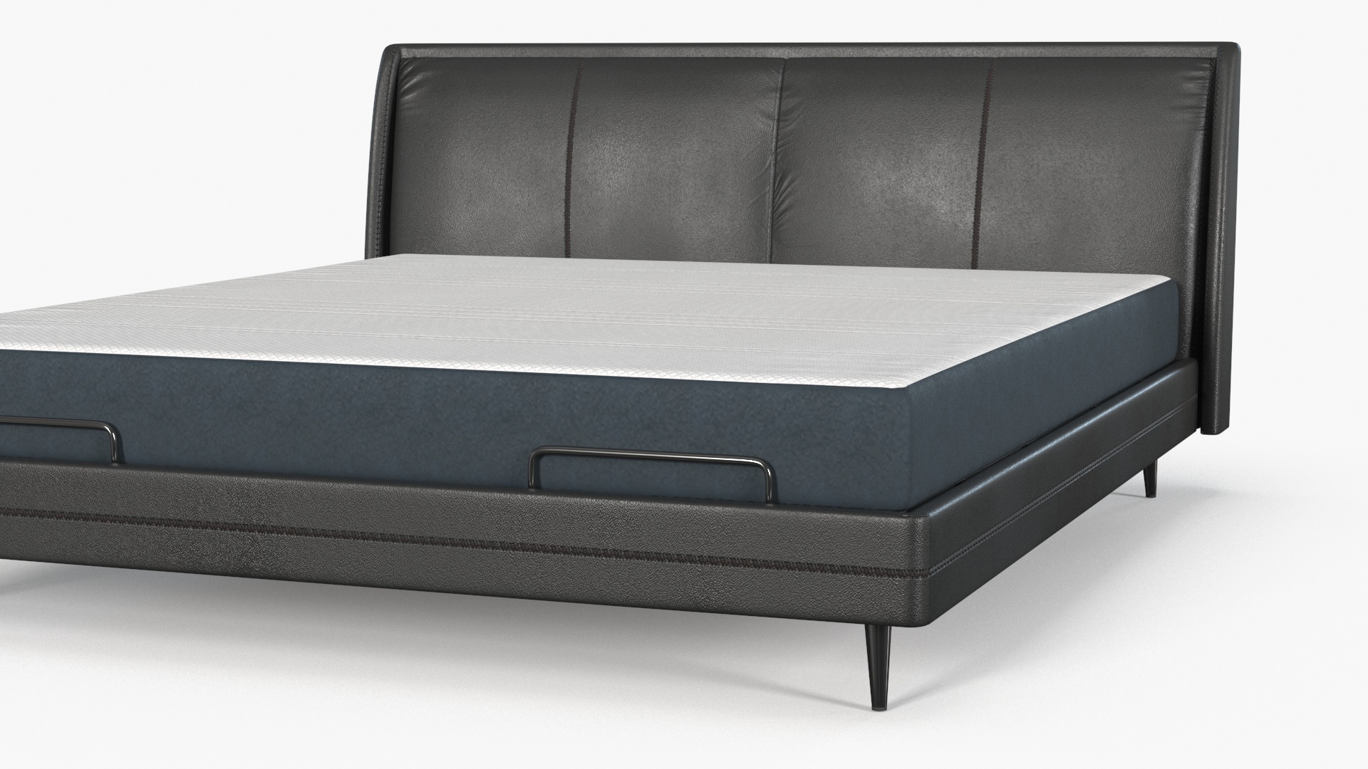3D Smart Electric Bed Black Rigged