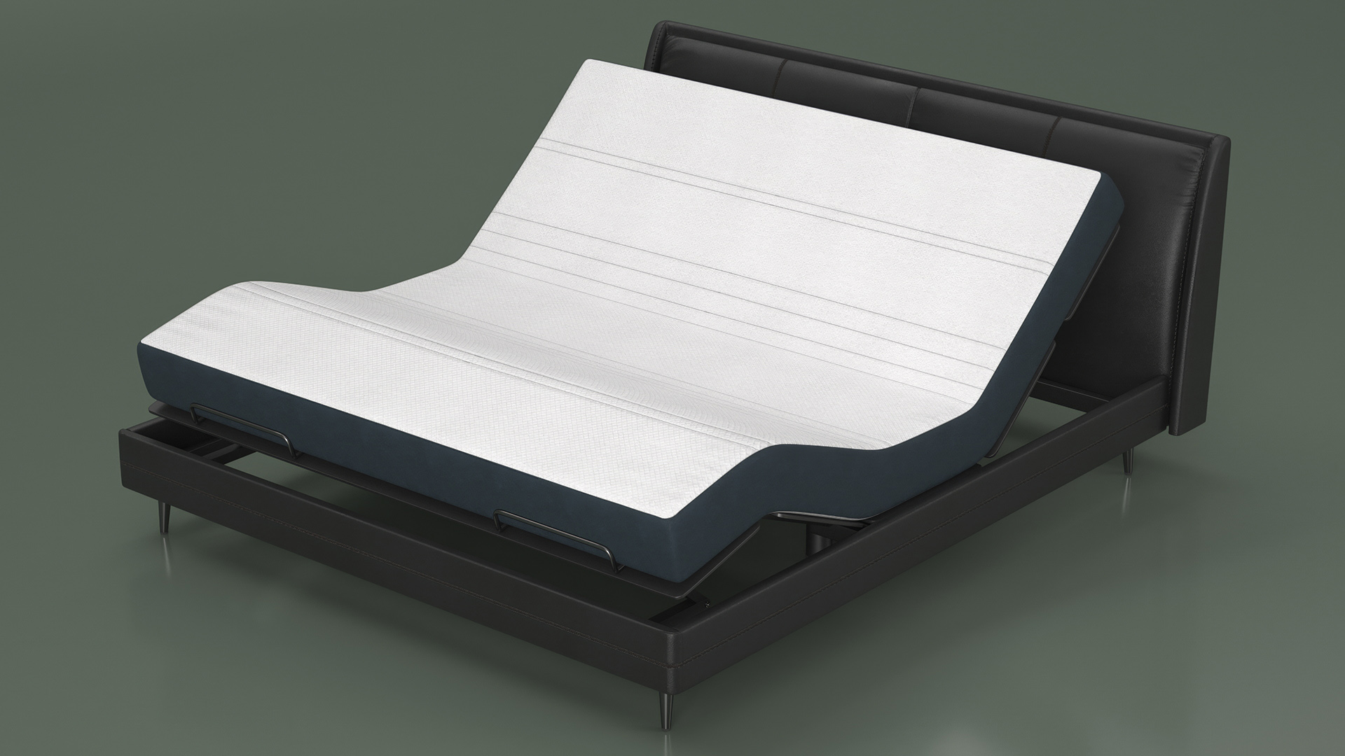 3D Smart Electric Bed Black Rigged