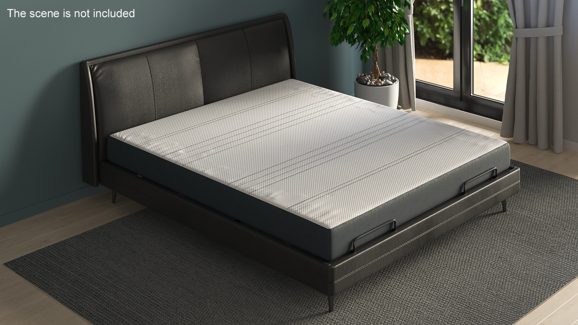 3D Smart Electric Bed Black Rigged