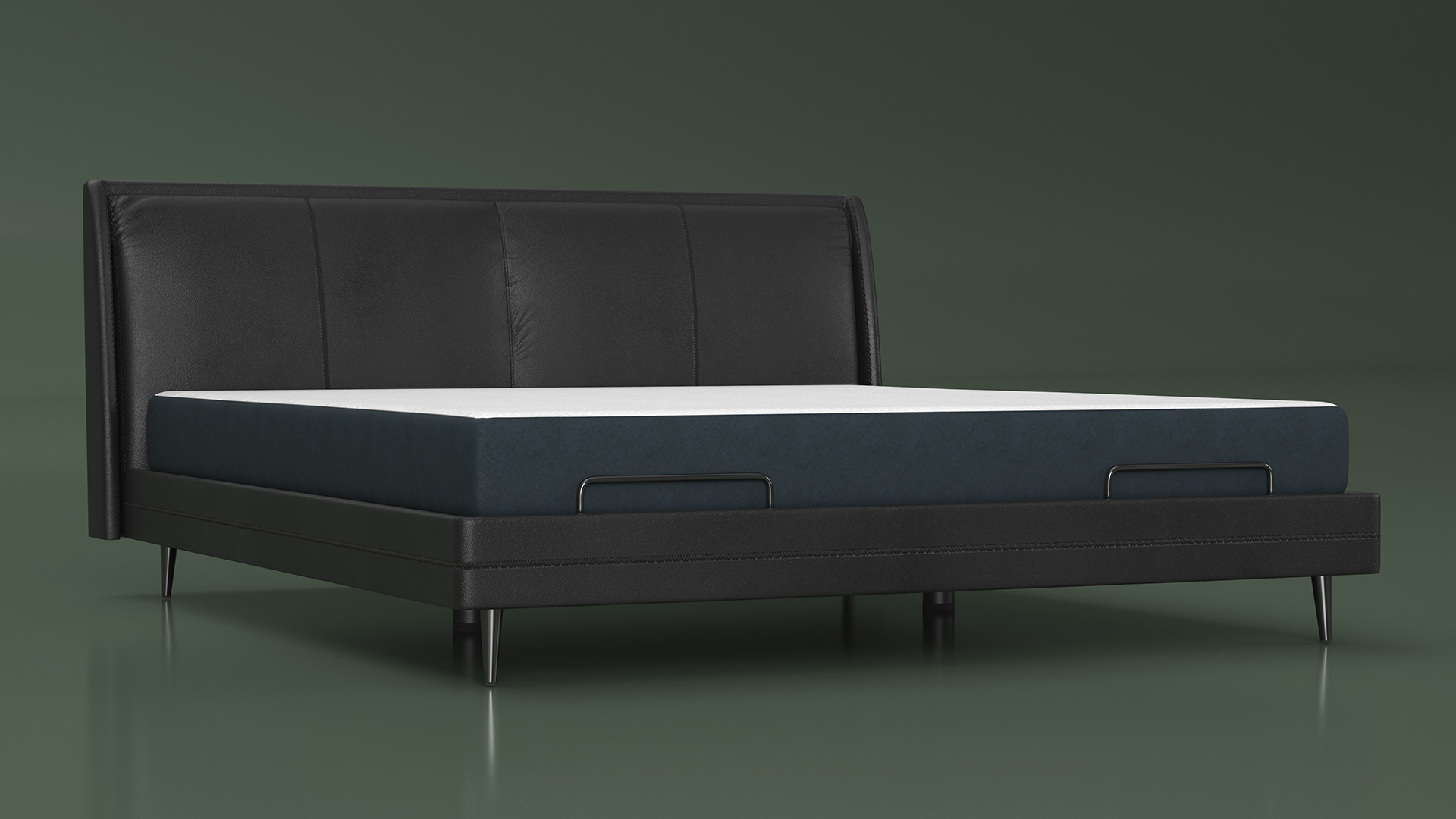 3D Smart Electric Bed Black Rigged