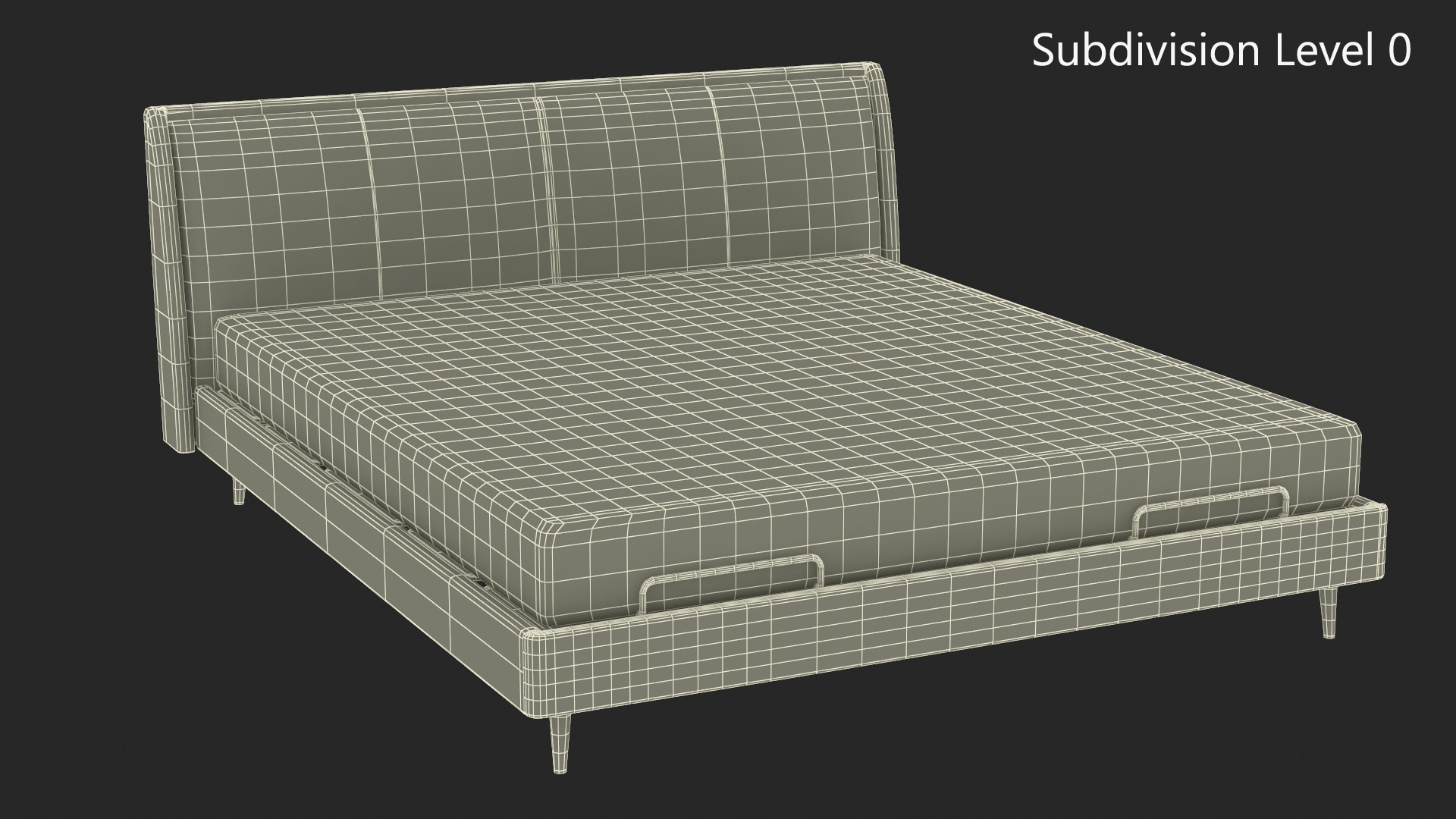 3D Smart Electric Bed Black Rigged