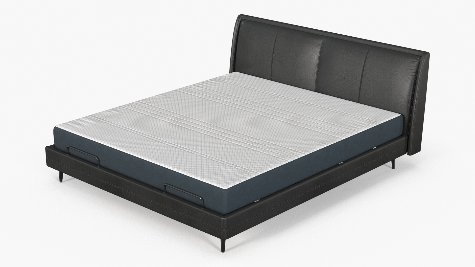 3D Smart Electric Bed Black Rigged