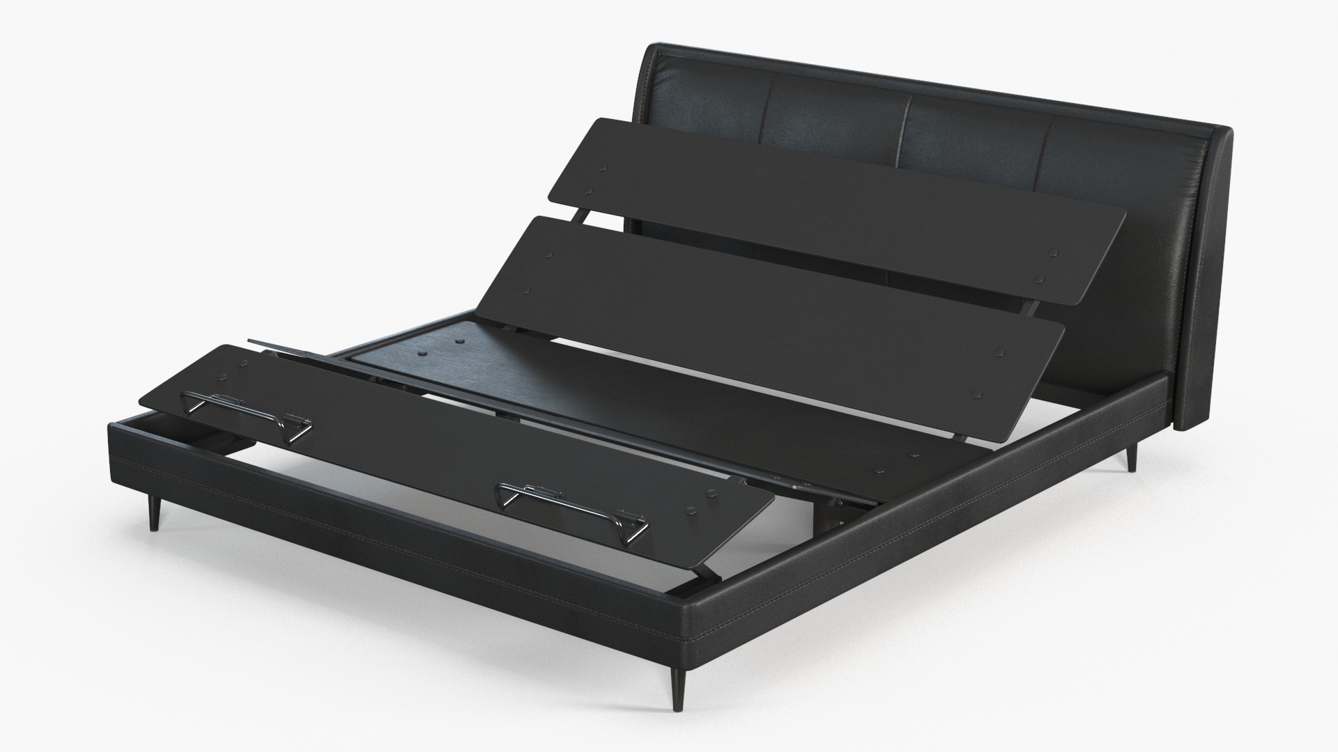 3D Smart Electric Bed Black Rigged