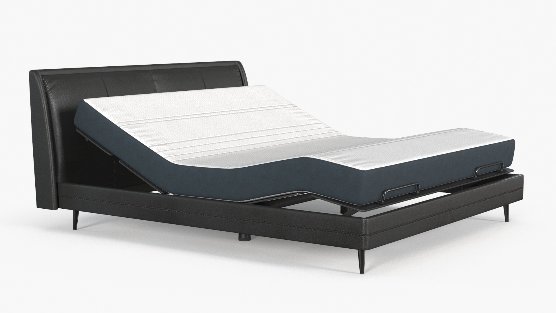 3D Smart Electric Bed Black Rigged