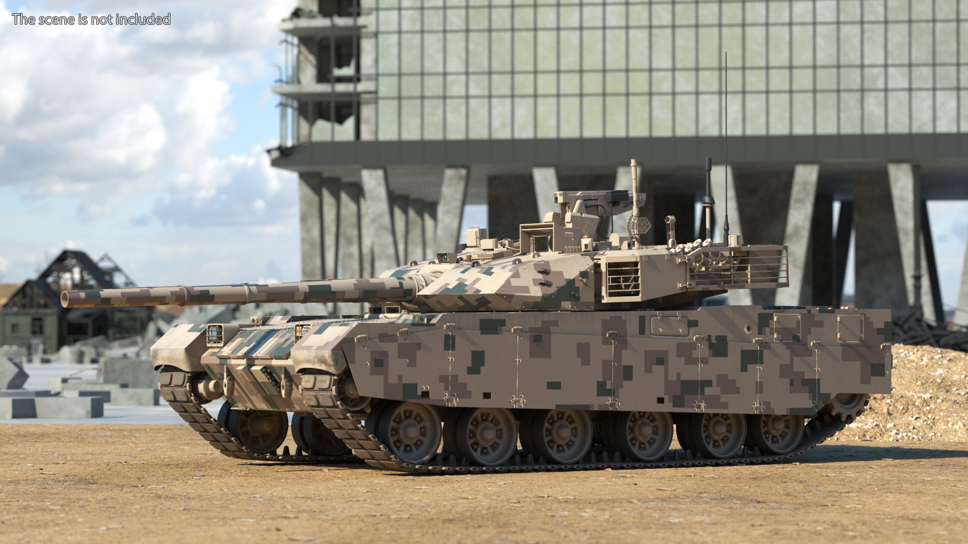 3D Norinco VT-4 Chinese Tank Rigged for Maya