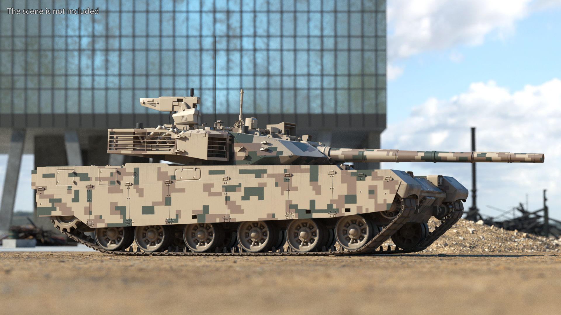 3D Norinco VT-4 Chinese Tank Rigged for Maya