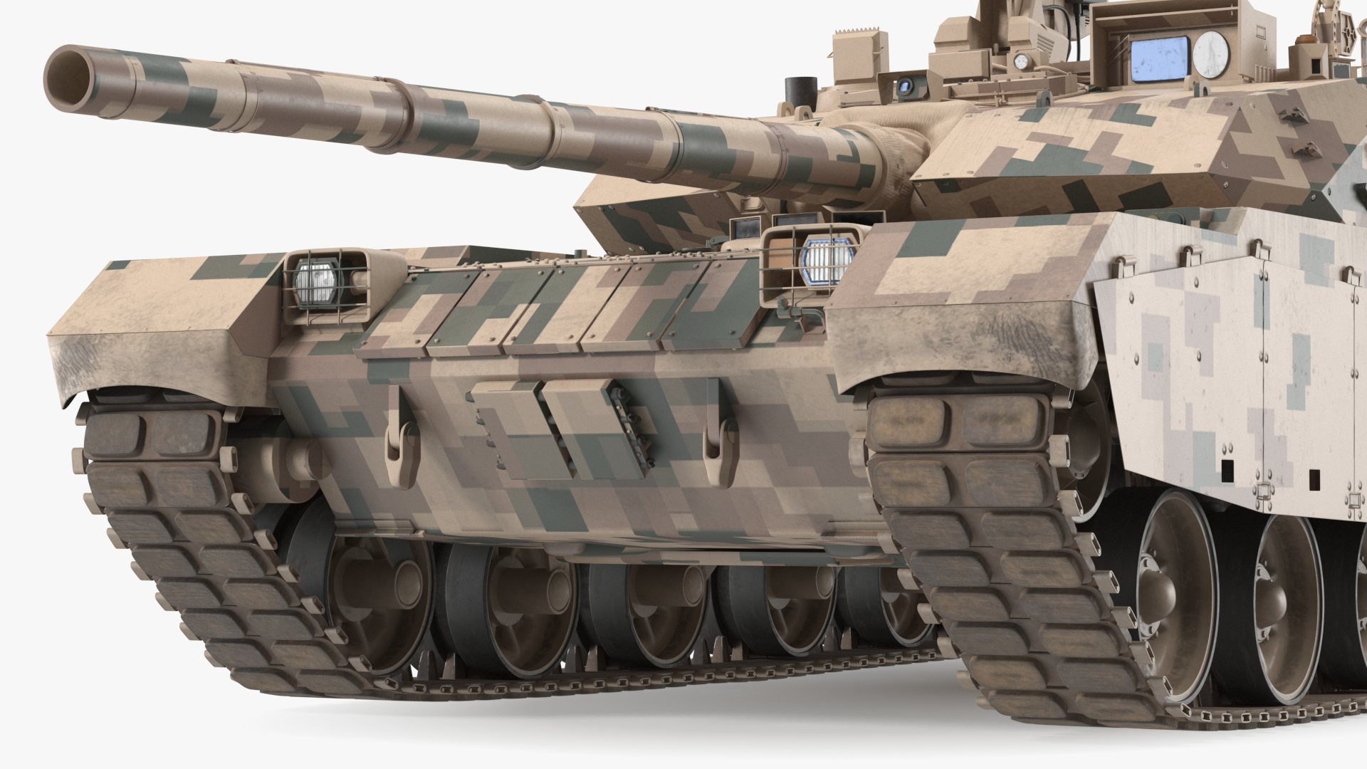 3D Norinco VT-4 Chinese Tank Rigged for Maya