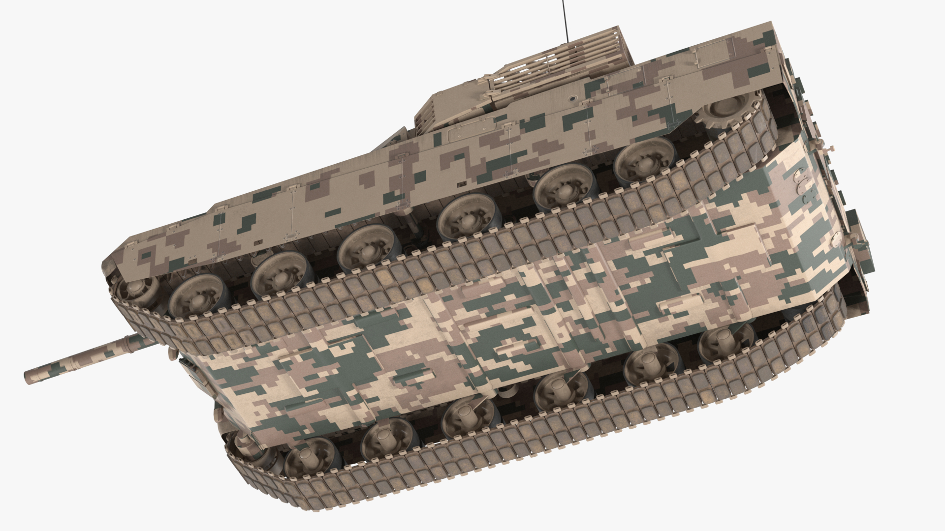 3D Norinco VT-4 Chinese Tank Rigged for Maya