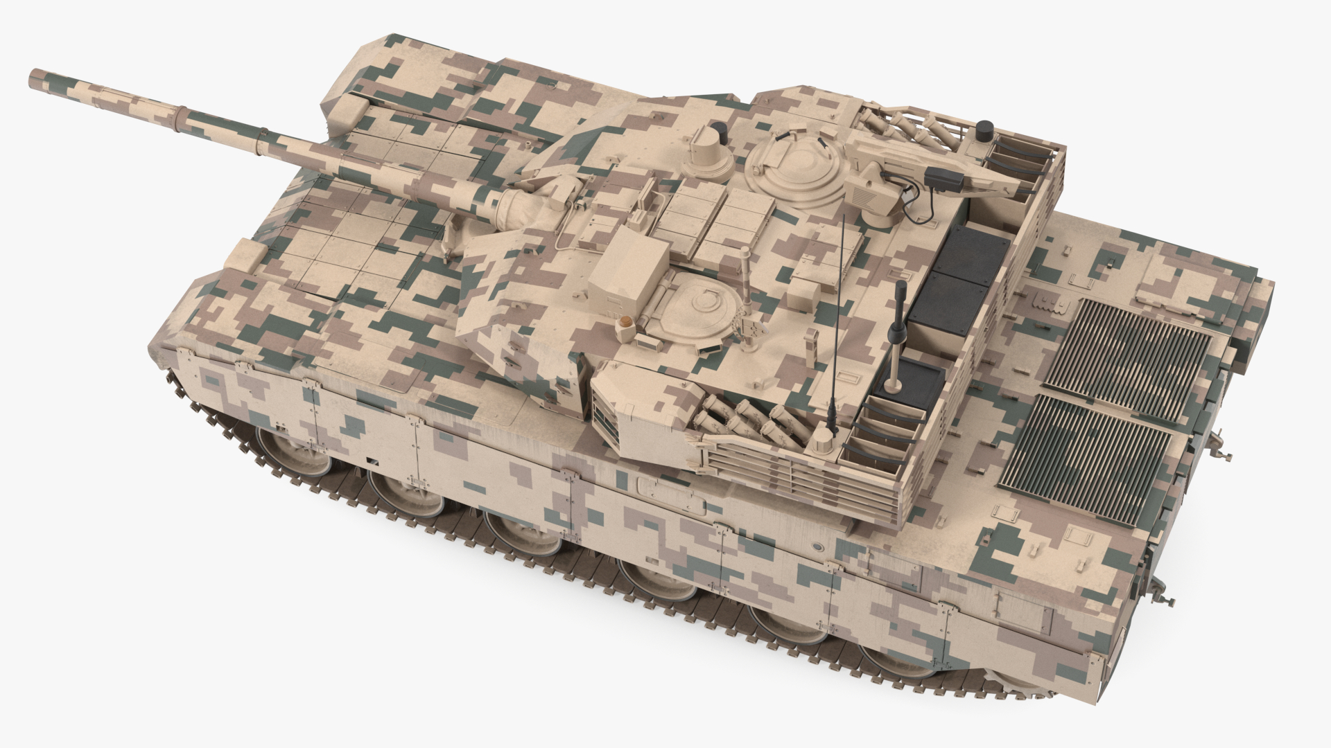 3D Norinco VT-4 Chinese Tank Rigged for Maya
