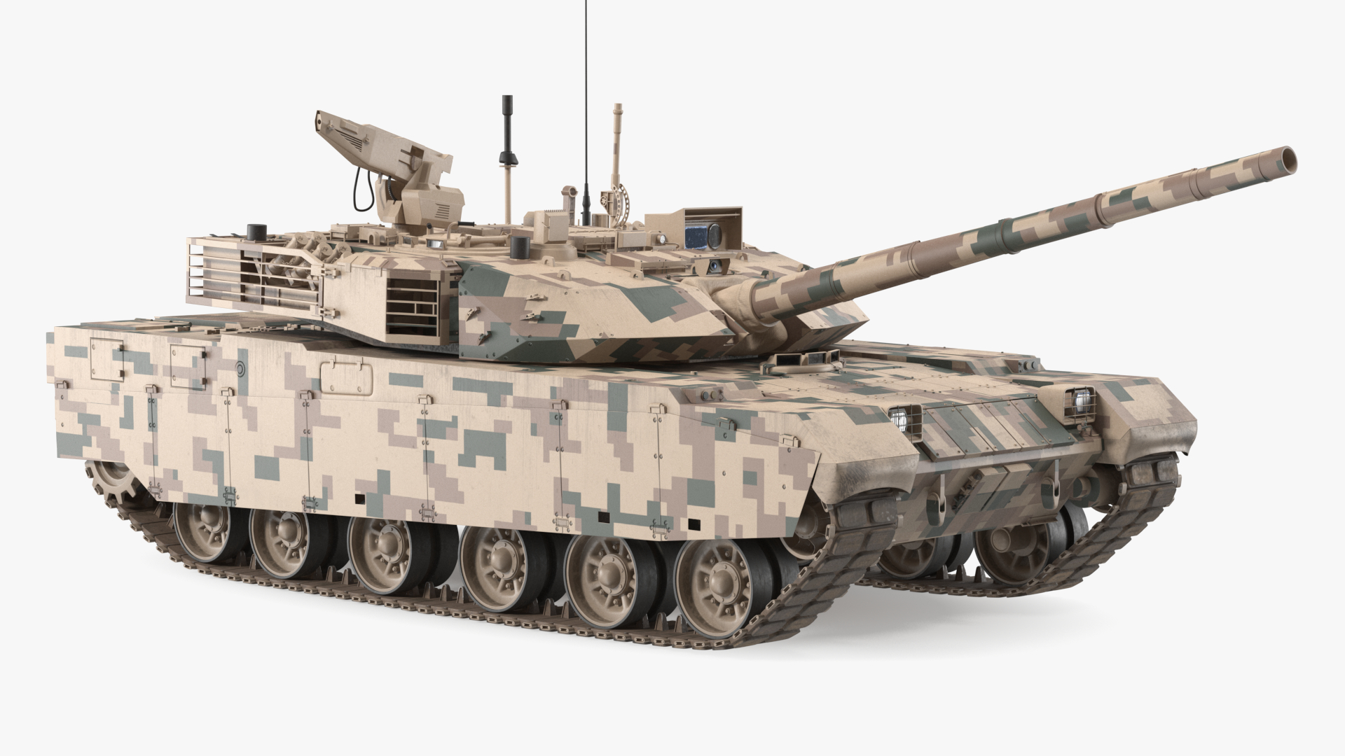 3D Norinco VT-4 Chinese Tank Rigged for Maya
