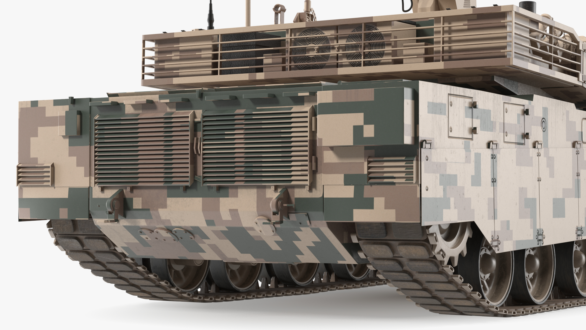3D Norinco VT-4 Chinese Tank Rigged for Maya