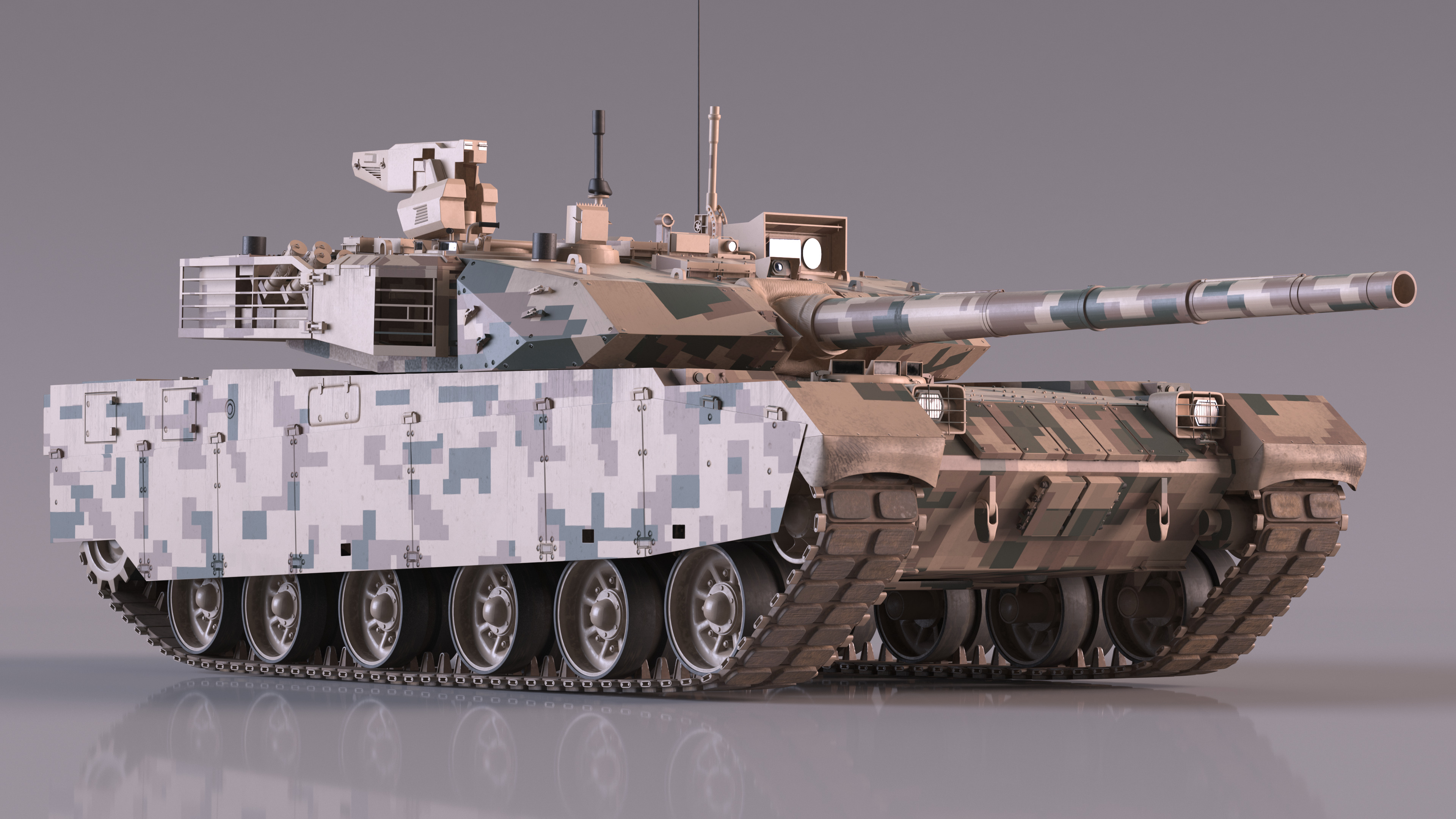 3D Norinco VT-4 Chinese Tank Rigged for Maya