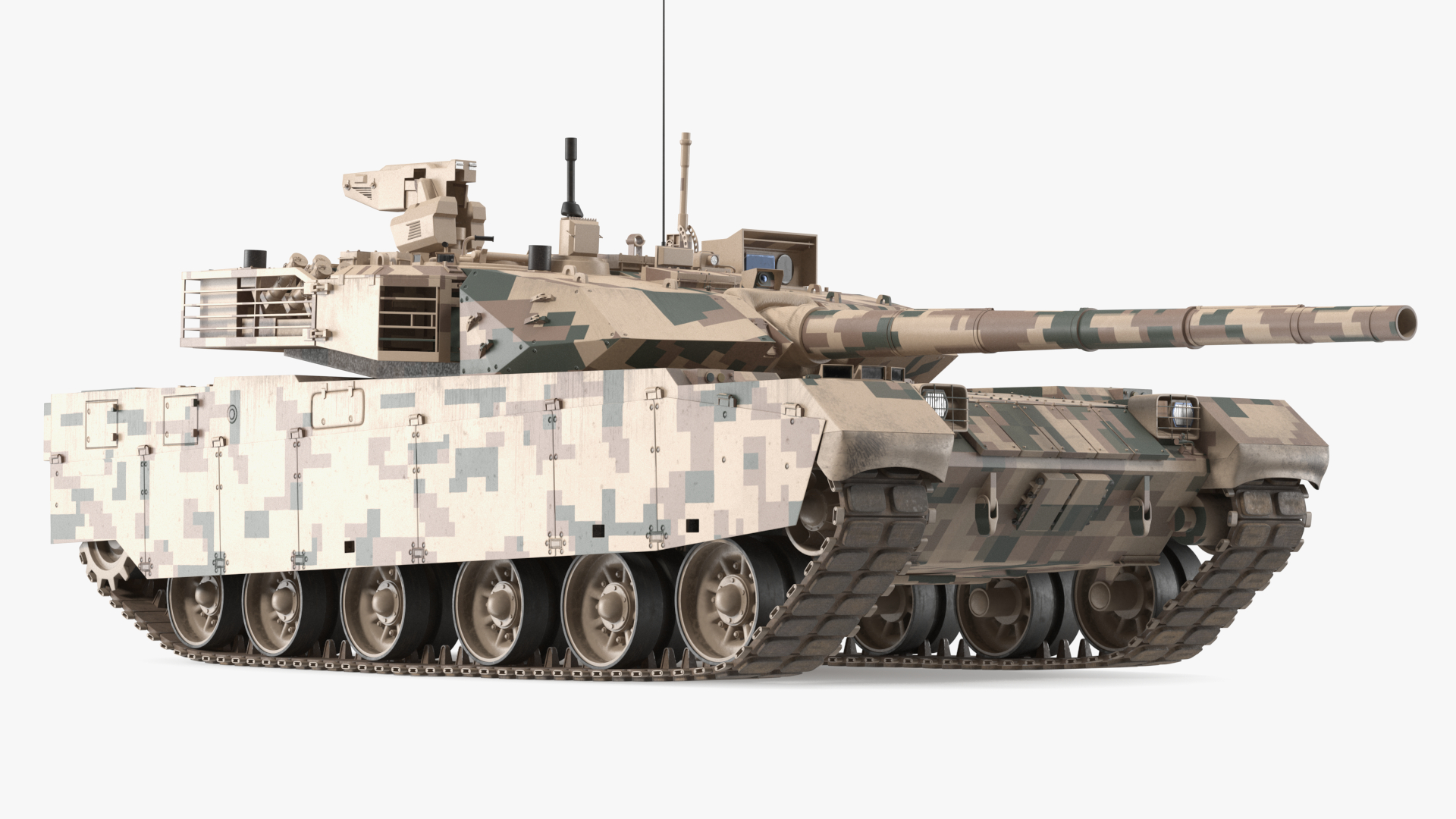 3D Norinco VT-4 Chinese Tank Rigged for Maya