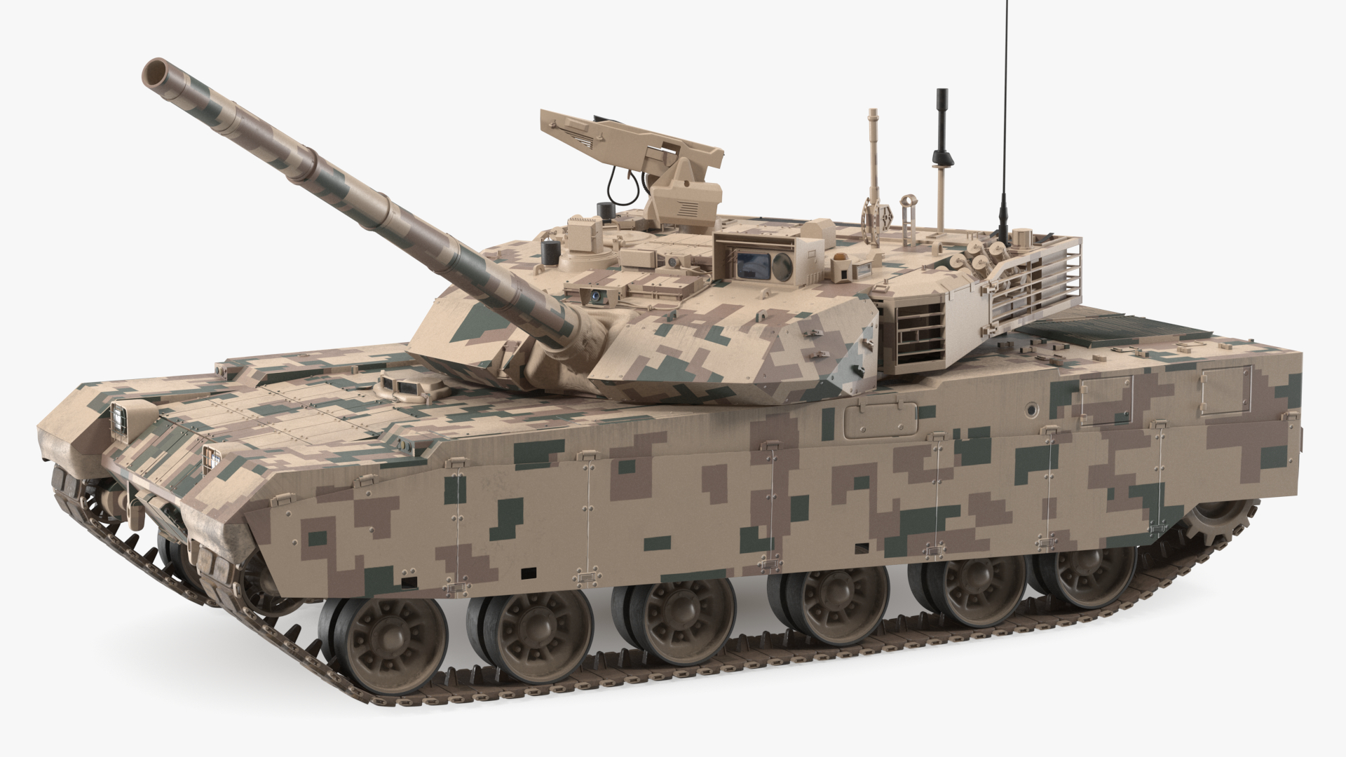3D Norinco VT-4 Chinese Tank Rigged for Maya