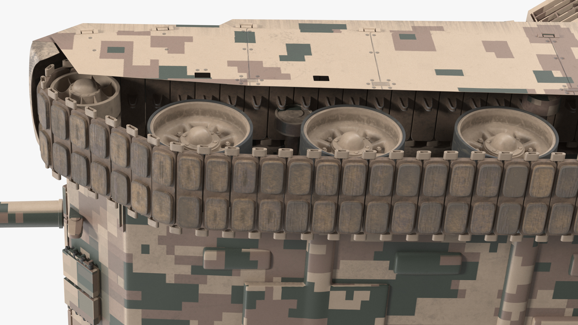 3D Norinco VT-4 Chinese Tank Rigged for Maya