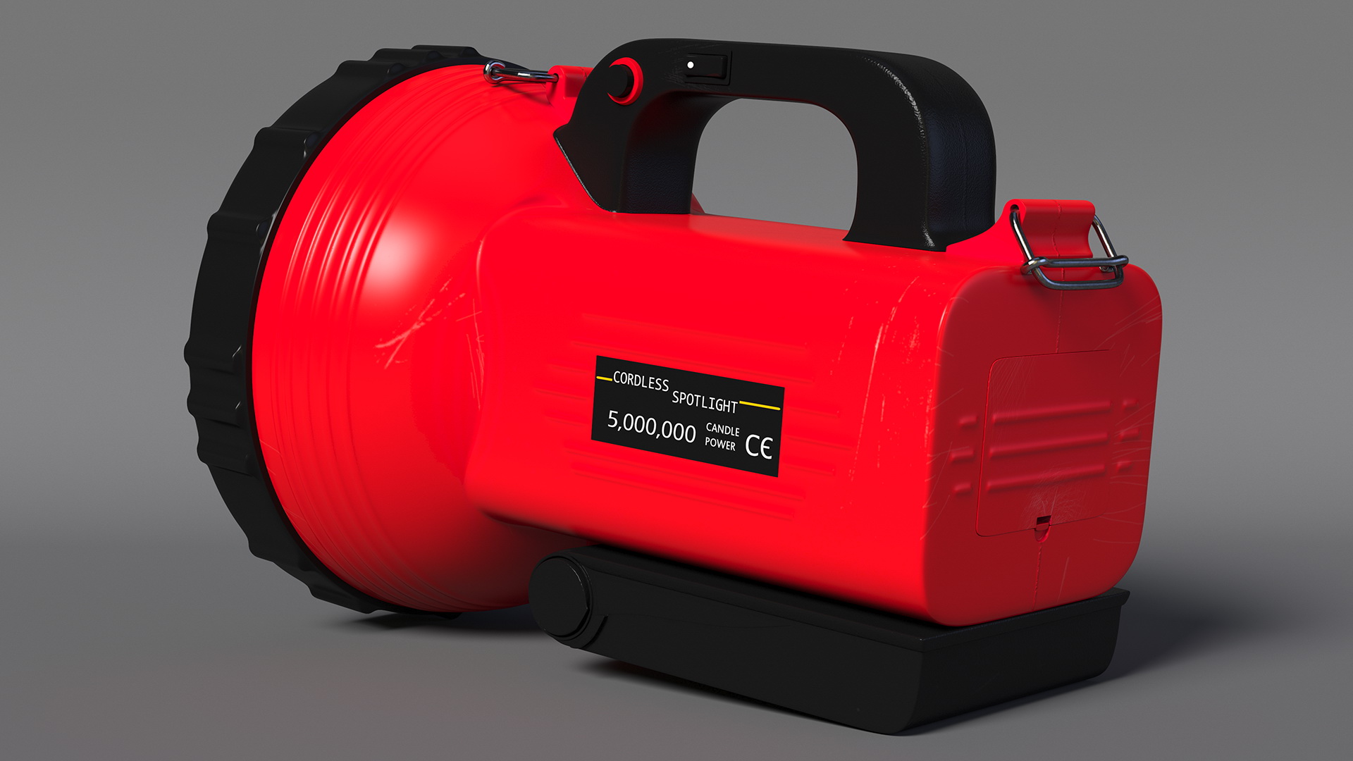 Red Cordless Spotlight and Floodlight 3D
