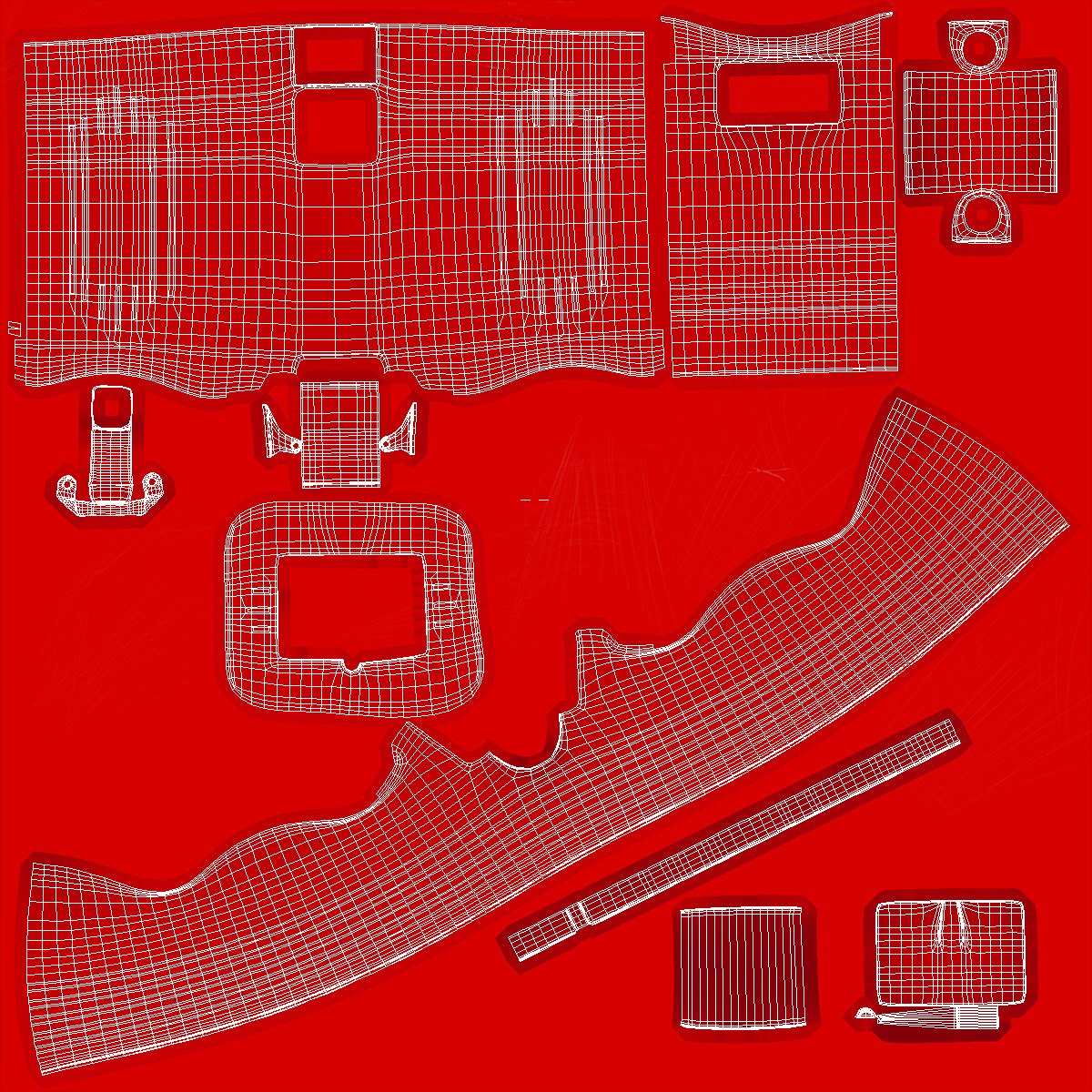 Red Cordless Spotlight and Floodlight 3D
