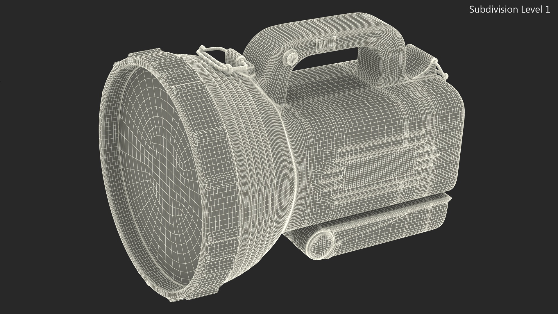 Red Cordless Spotlight and Floodlight 3D