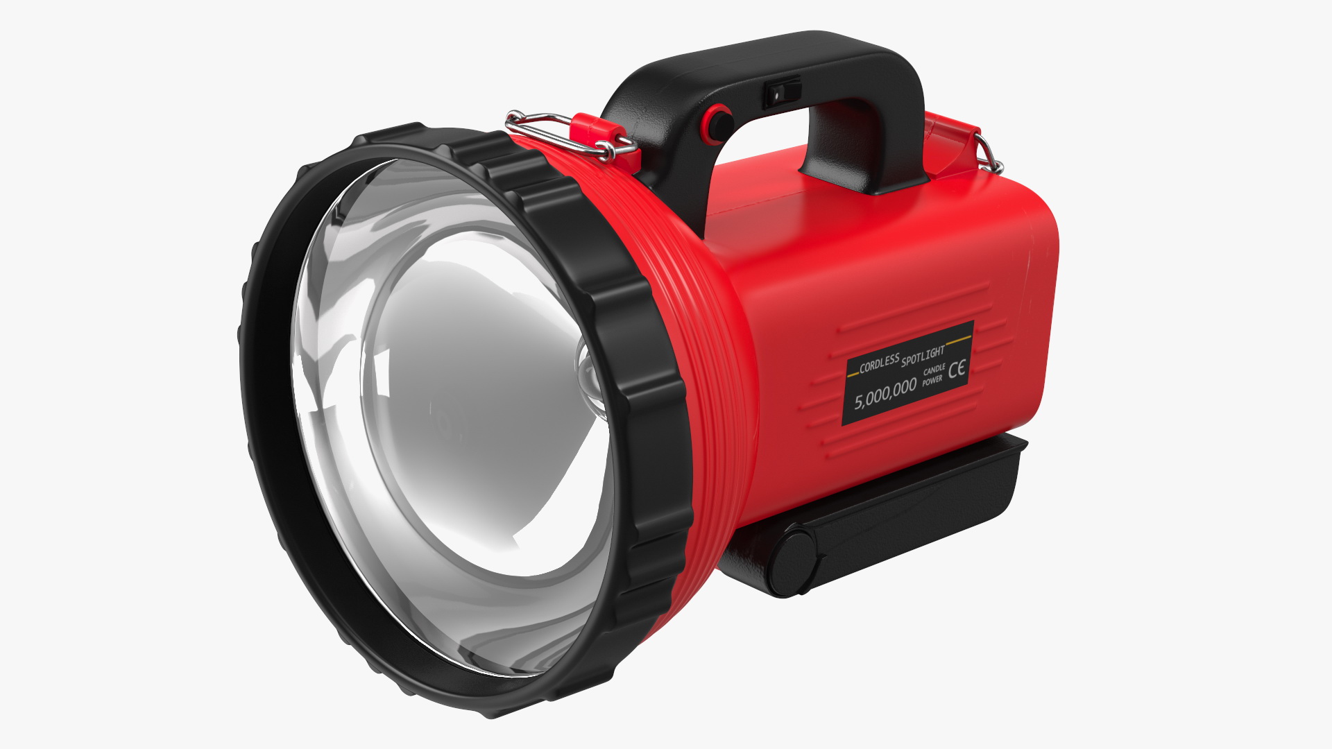 Red Cordless Spotlight and Floodlight 3D