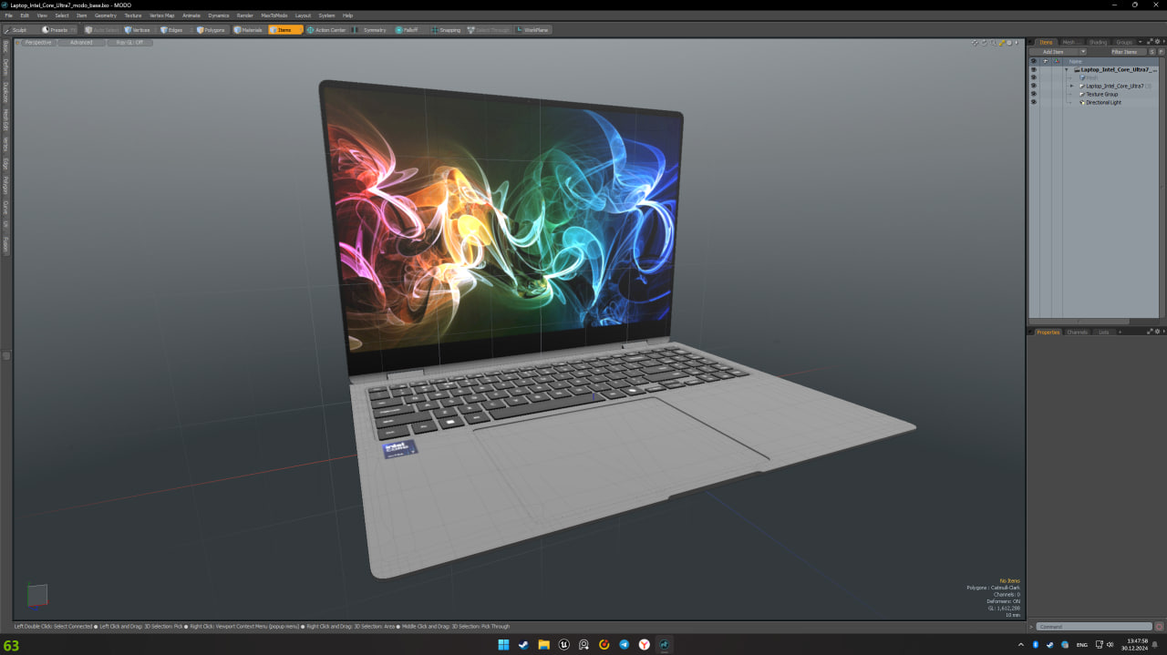 Laptop Intel Core Ultra7 3D model