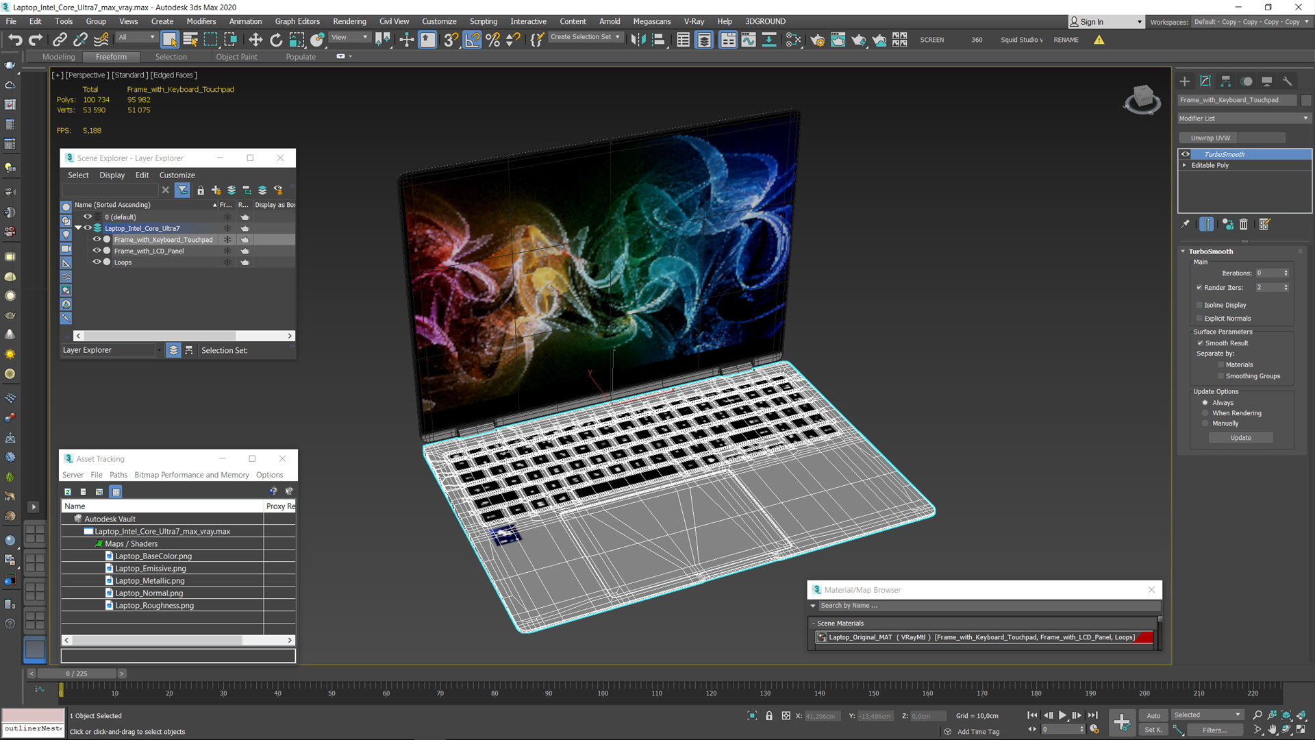 Laptop Intel Core Ultra7 3D model