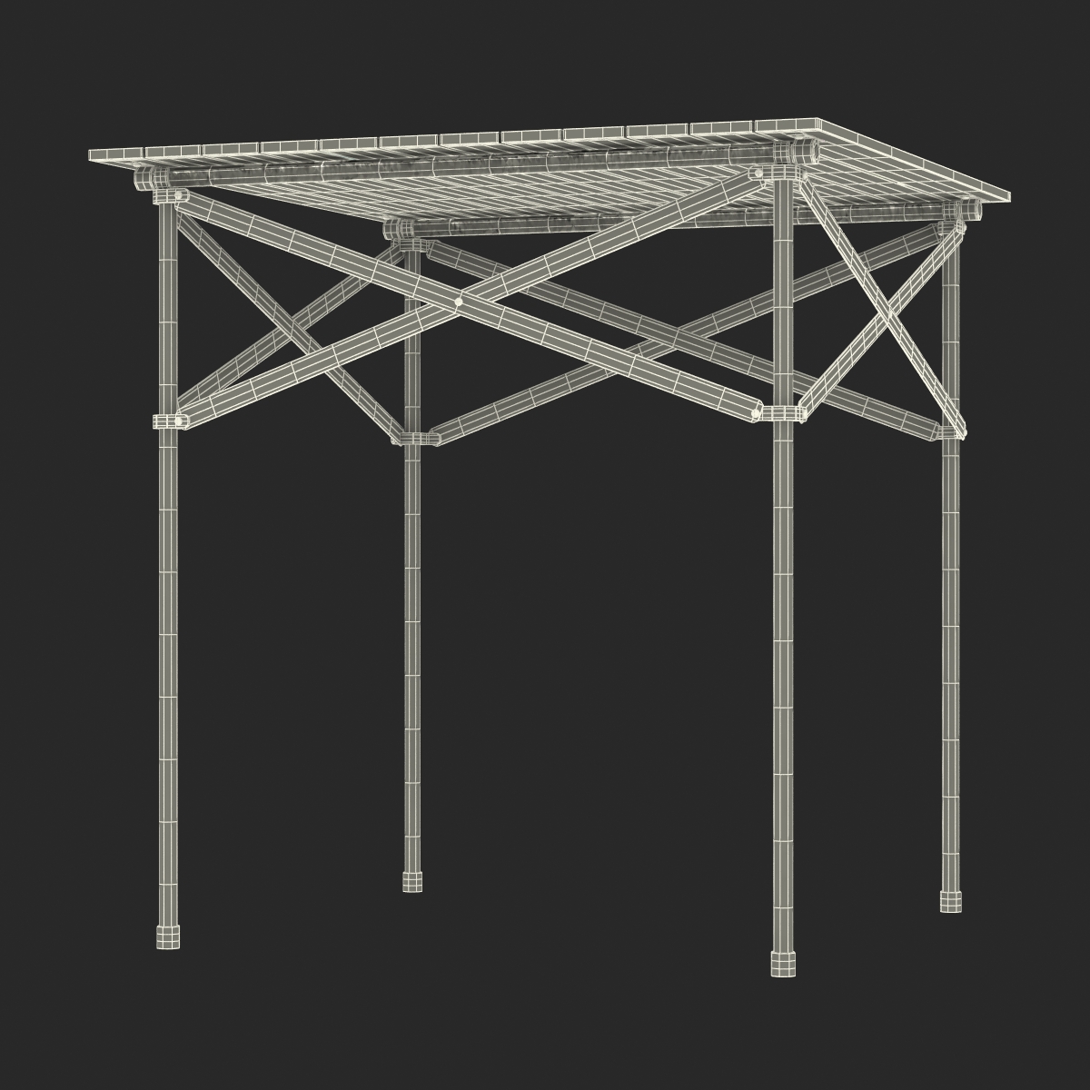 Aluminum Picnic Table Folding 3D model