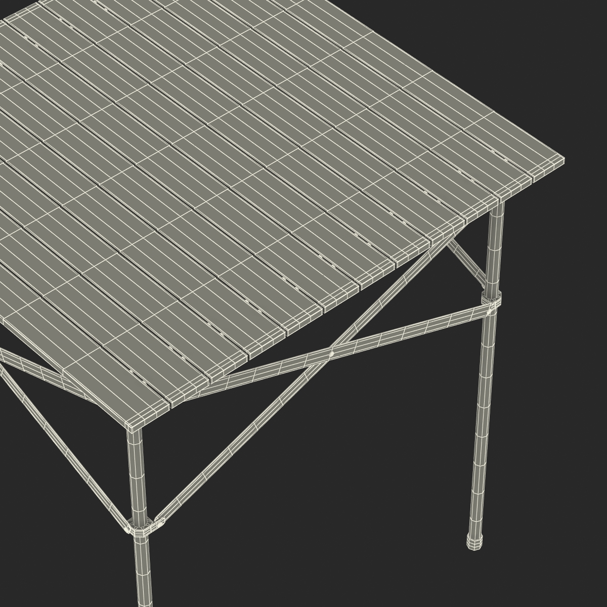 Aluminum Picnic Table Folding 3D model