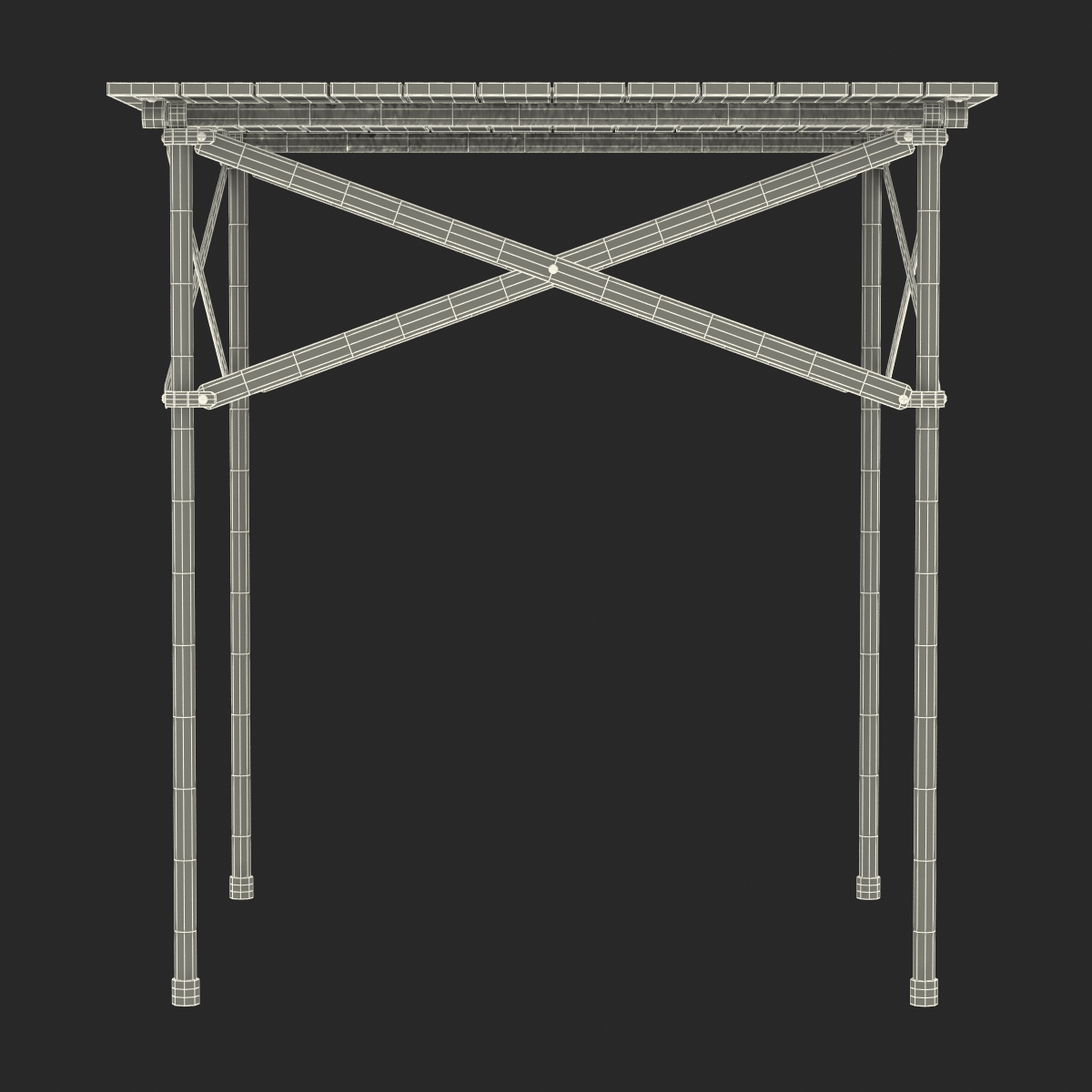Aluminum Picnic Table Folding 3D model