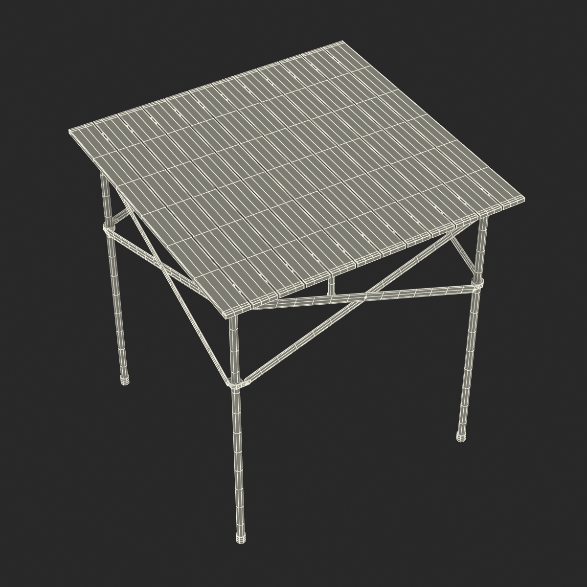 Aluminum Picnic Table Folding 3D model